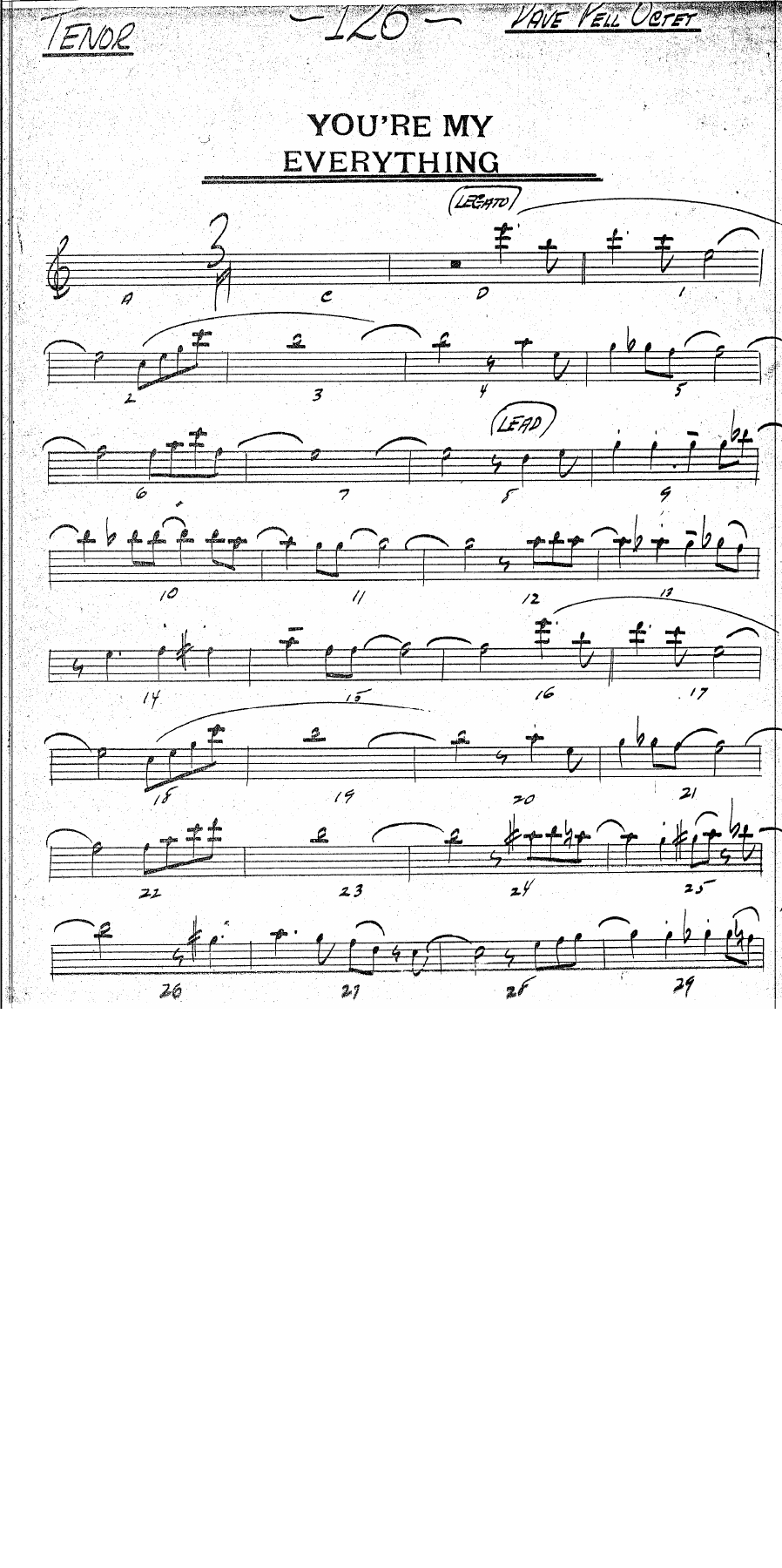 You're My Everything — sheet music cover (first page)