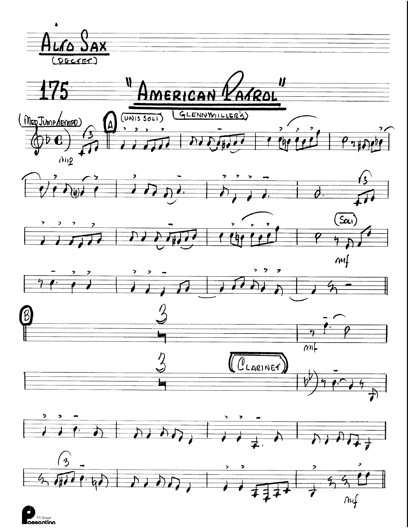American Patrol (Kenton Dectet #175) 3213 — Pequeño Conjunto sheet music by Stan Kenton Dected 176 | Jazz Standard
