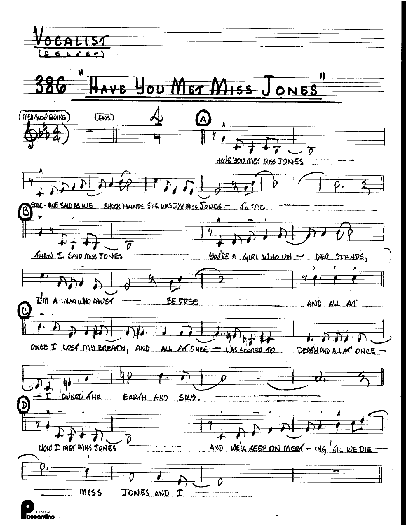 Have You Met Miss Jones (Kenton Dectet #386) 3214 Vocal — page 1