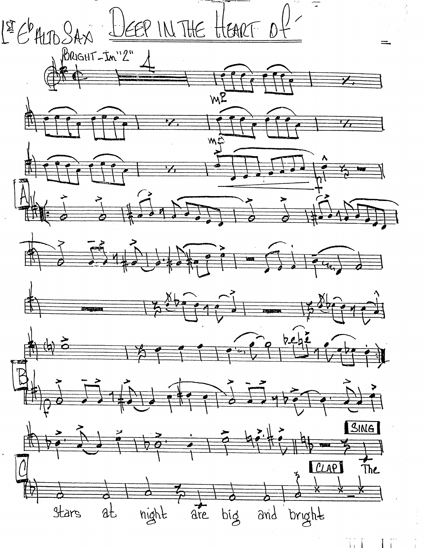 Deep In The Heart Of Texas — sheet music preview