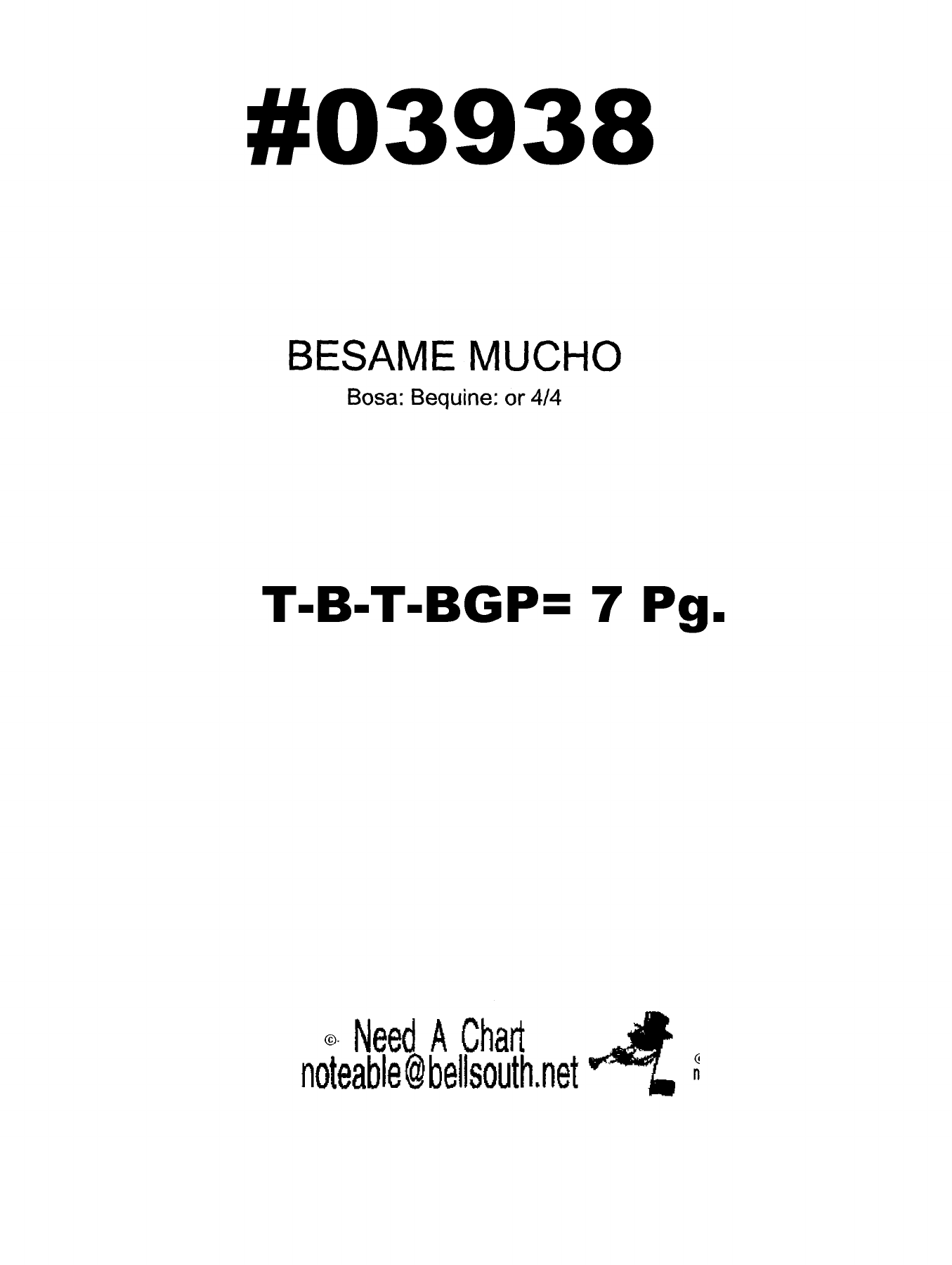 Besame Mucho — sheet music cover (first page)