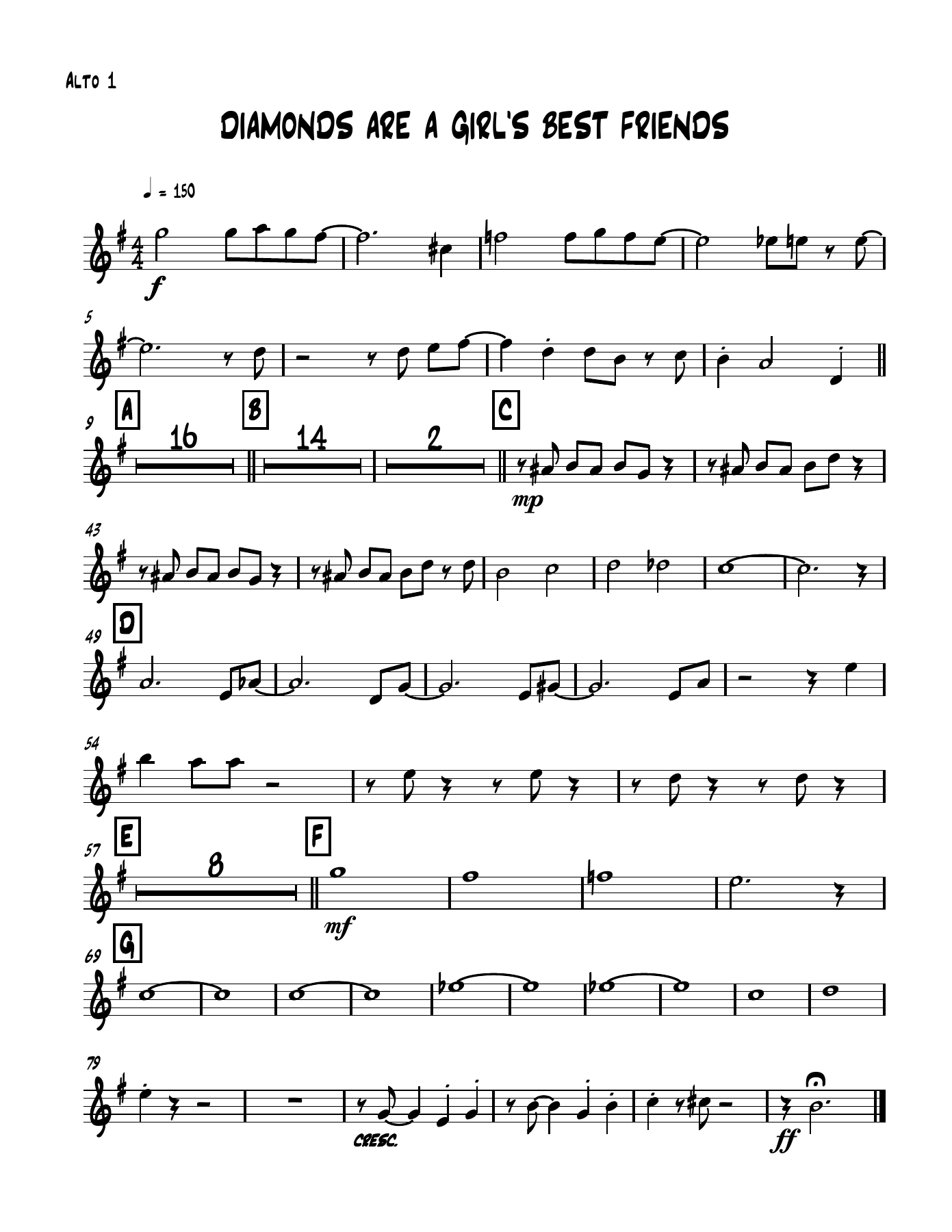 Diamonds Are A Girl's Best Friend -Voc — sheet music preview