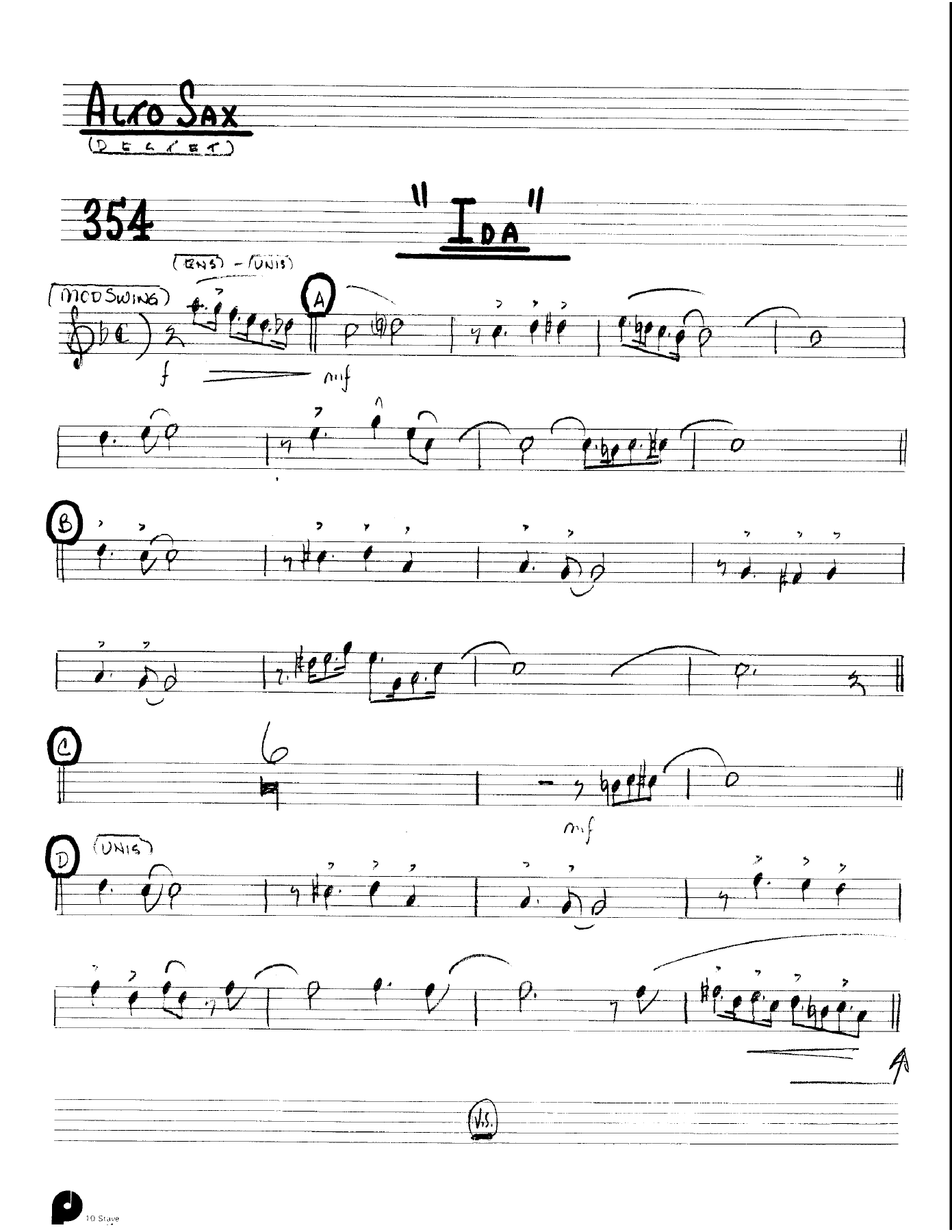 Ida — sheet music cover (first page)