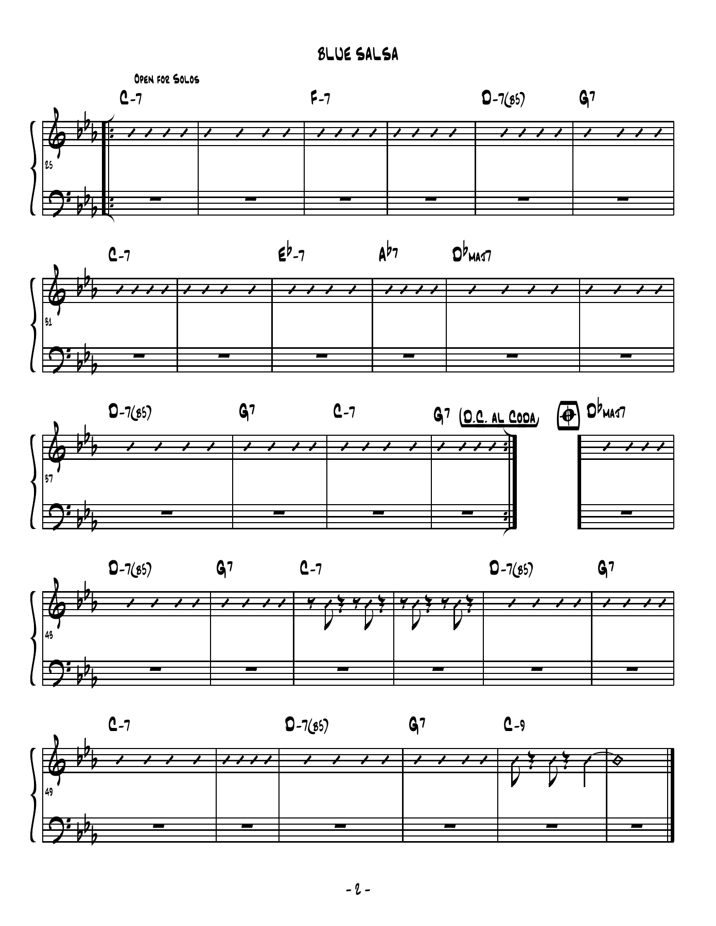 Blue Salsa 2 horns + Rhythm — page 2