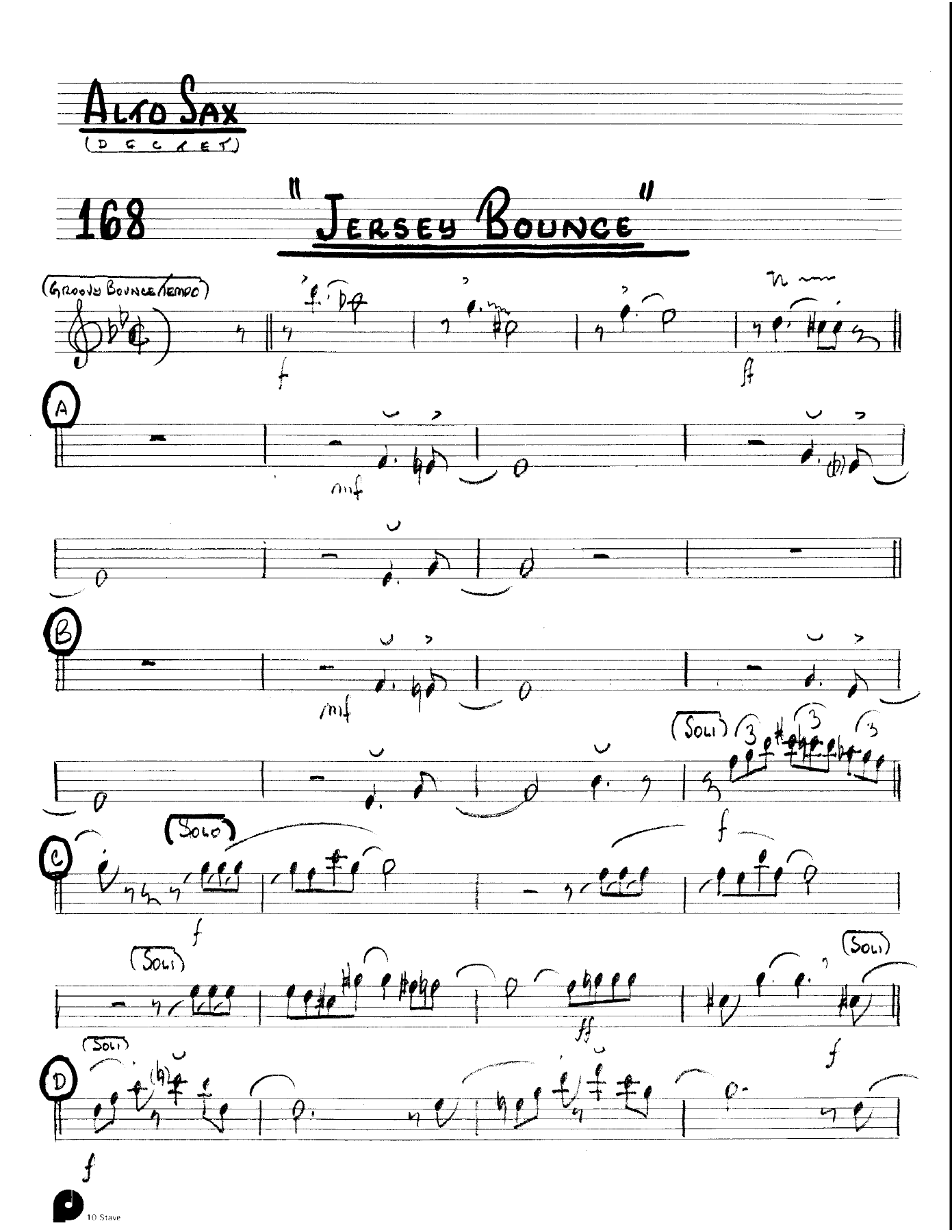Jersey Bounce (Kenton Dectet #168) 3213 — page 1