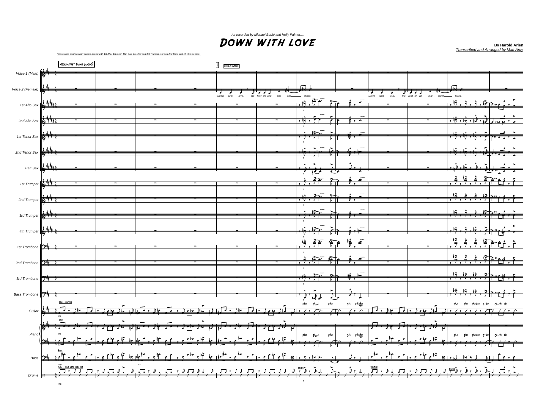 Down With Love — sheet music preview
