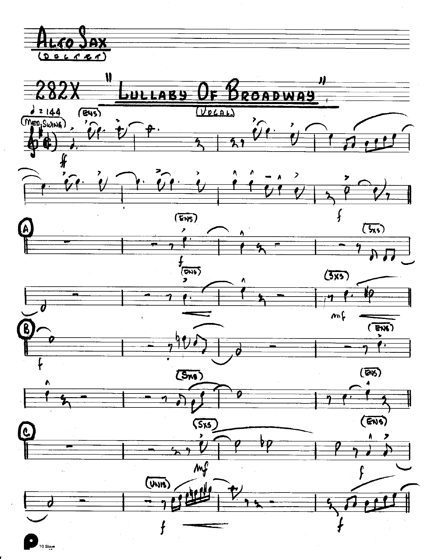 Lullaby Of Broadway (Kenton Dectet #282X) 3214 Vibes Vocal — page 3