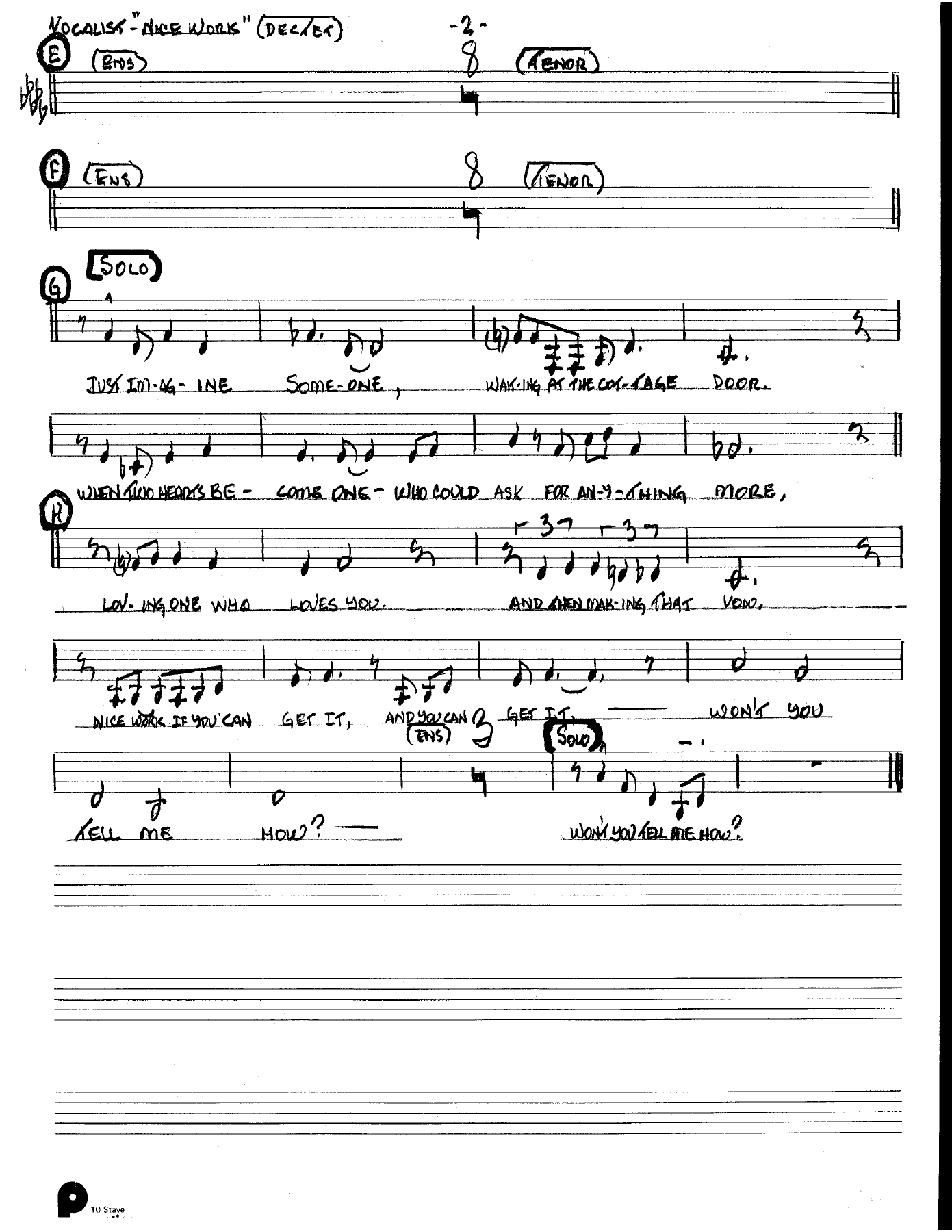Nice Work If You Can Get It (Kenton Dectet #P) 3214 Vibes Vocal — page 2