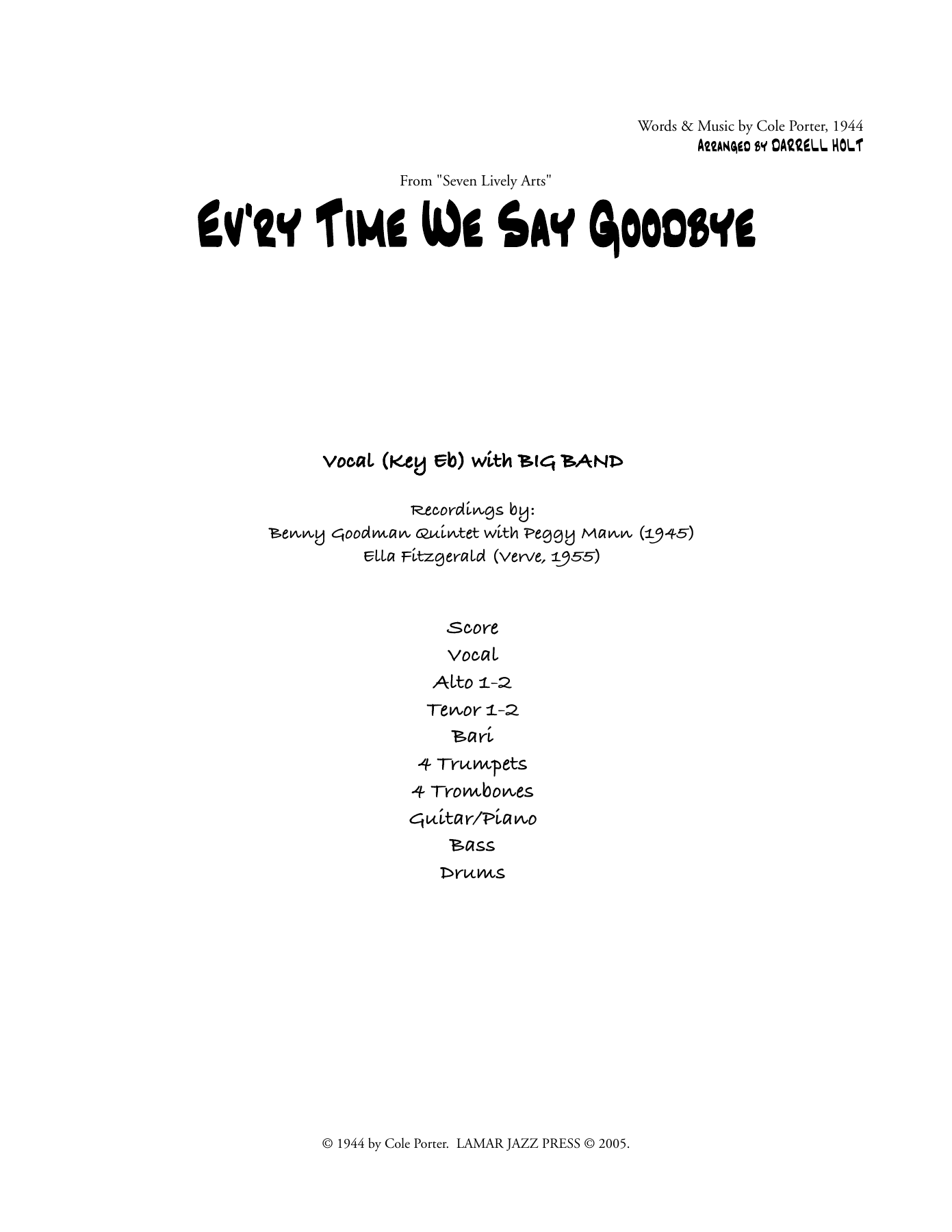 Every Time We Say Goodbye — page 1