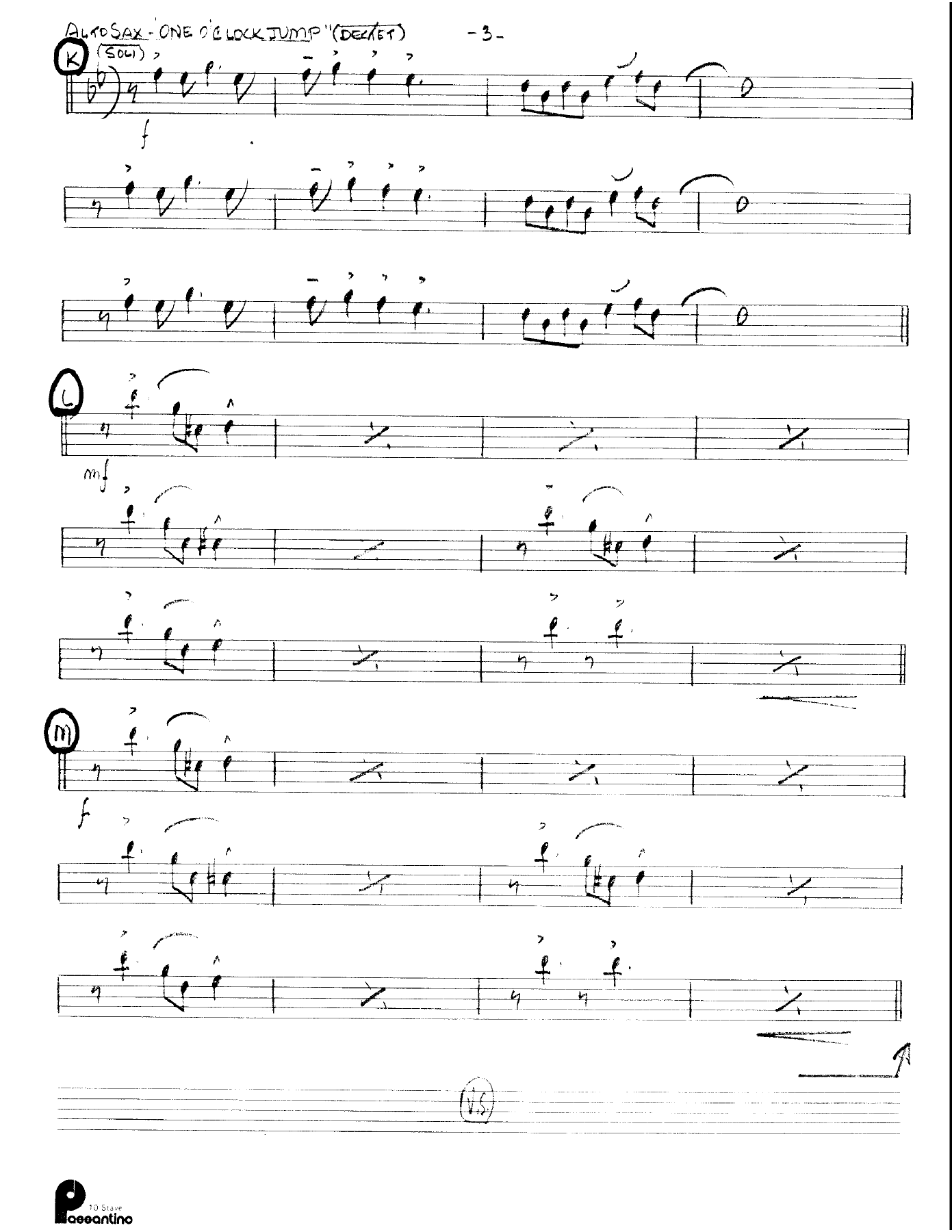 One O'Clock Jump (Kenton Dectet #349) 3213 — page 3