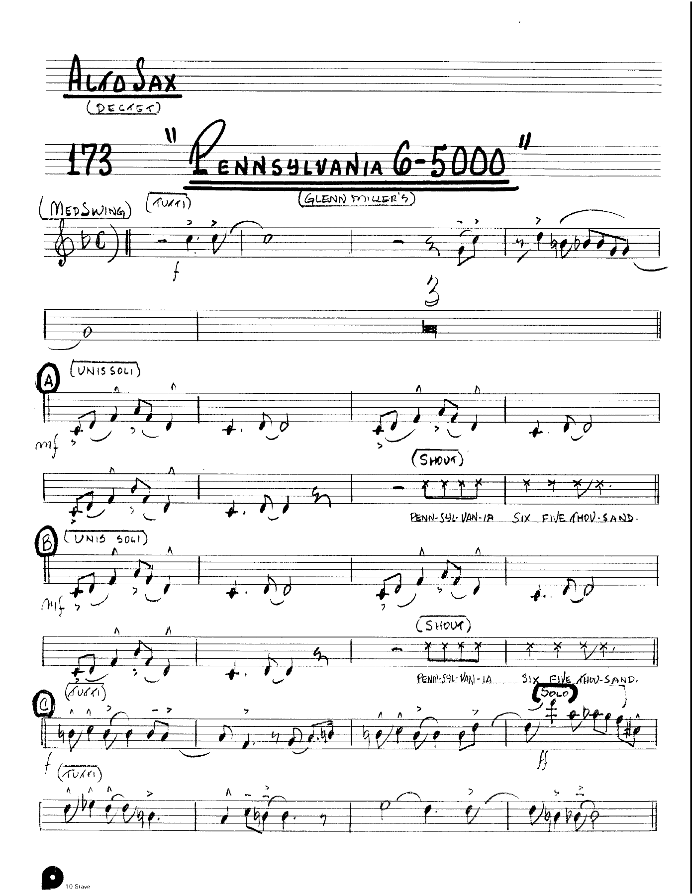 Pennsylvania 6-5000 (Kenton Dectet #173) 3213 — sheet music preview