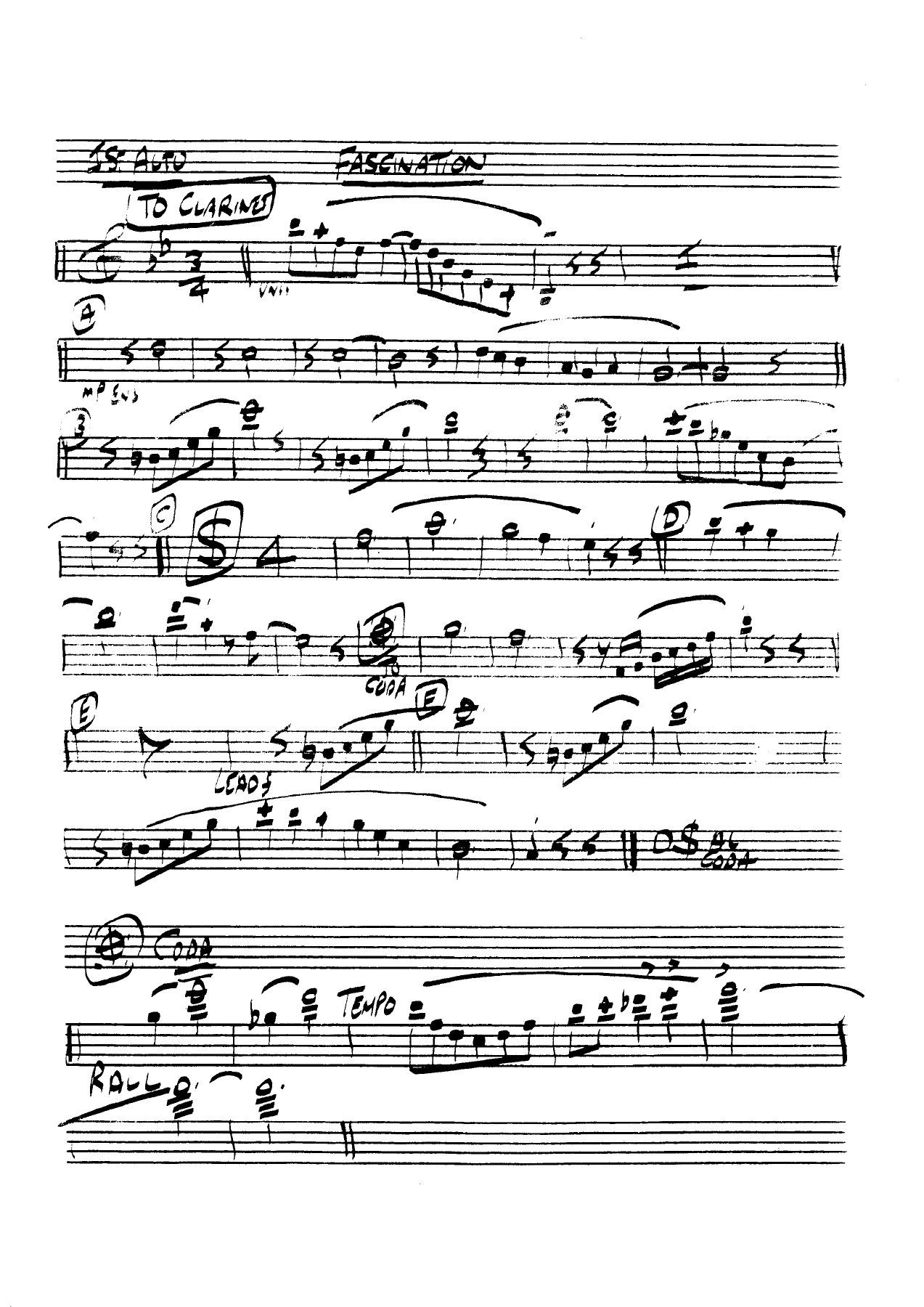 Fascination — big_band_vocal sheet music arranged by J.Farley | Jazz Standard