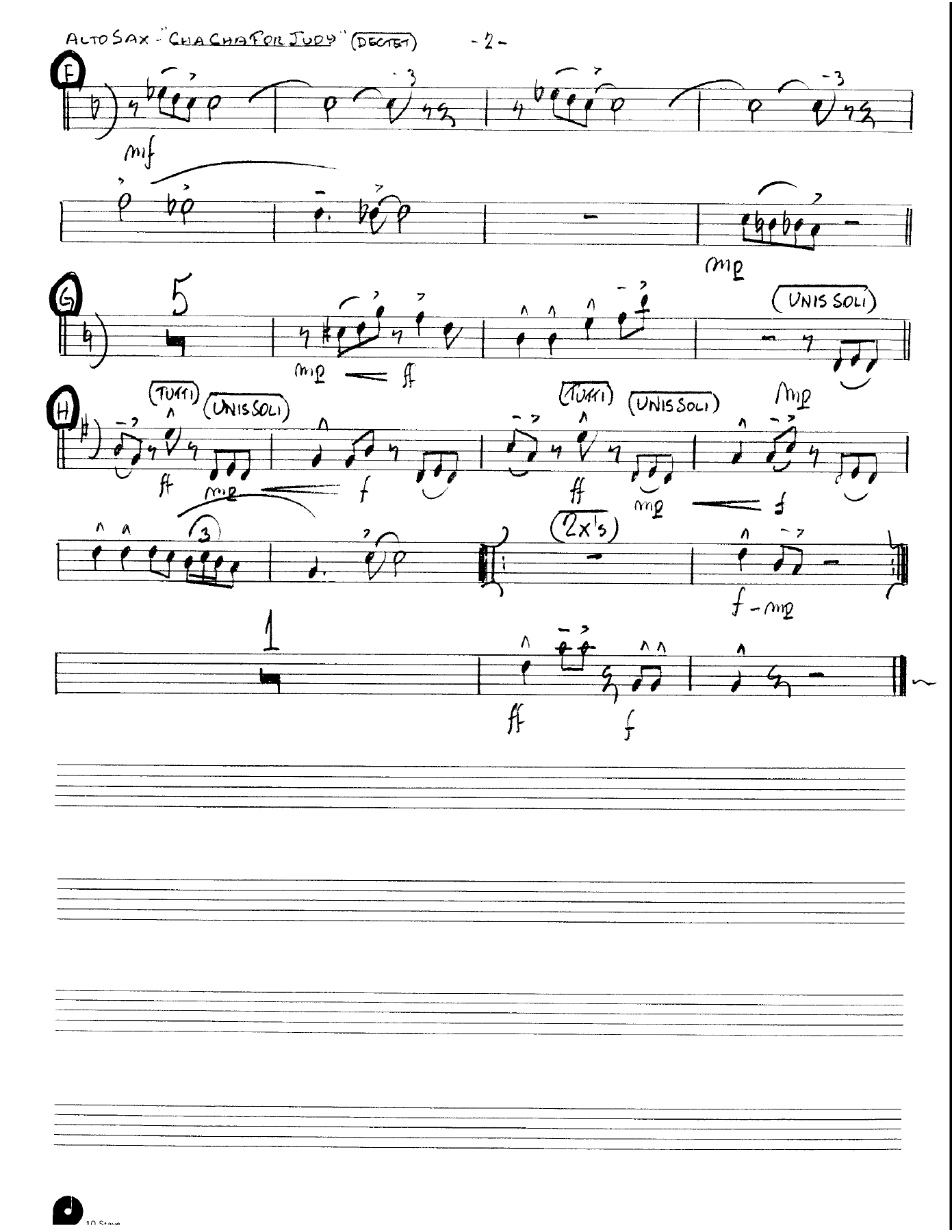 Cha Cha For Judy (Kenton Dectet #101) 3213 — page 2