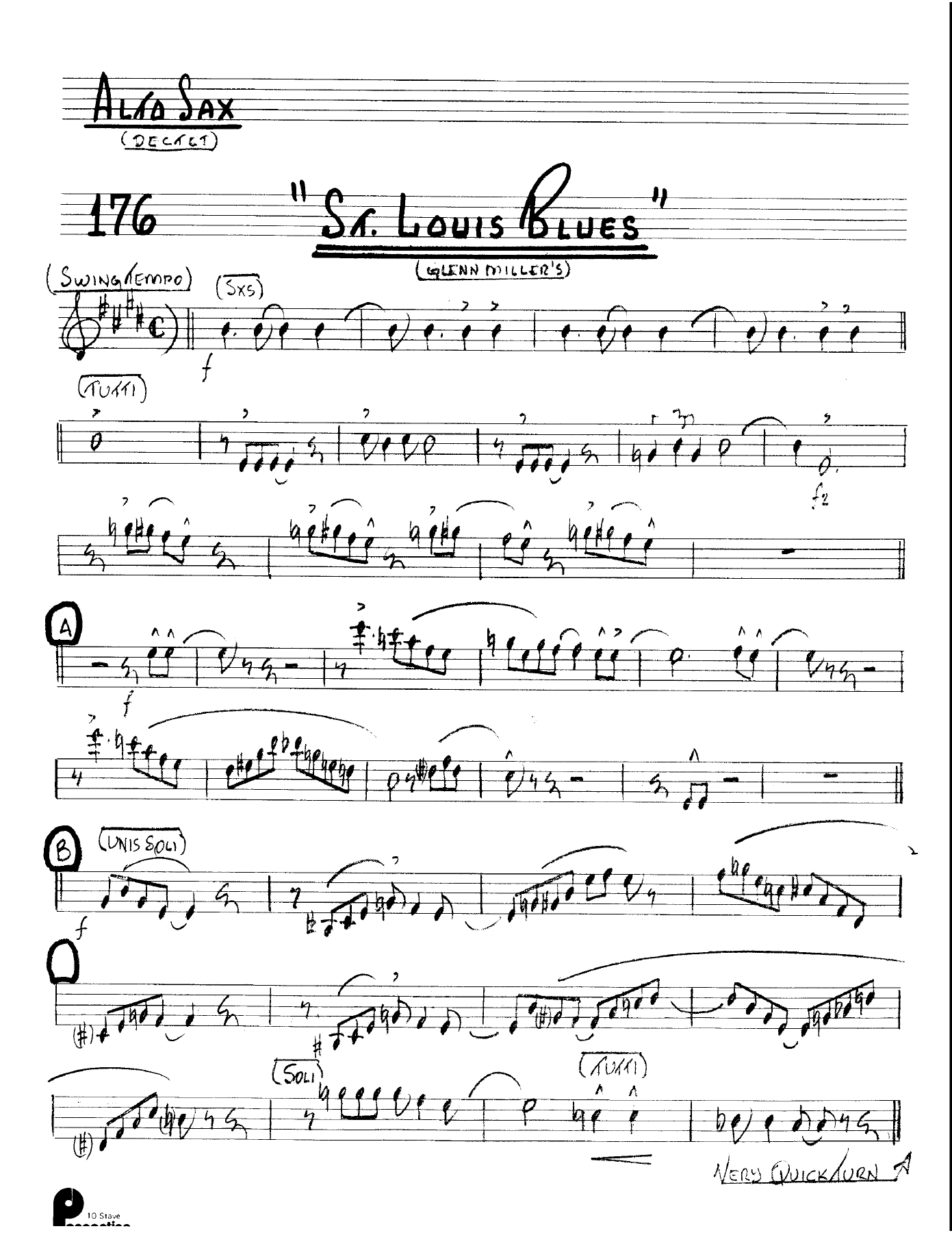 St. Louis Blues — sheet music cover (first page)