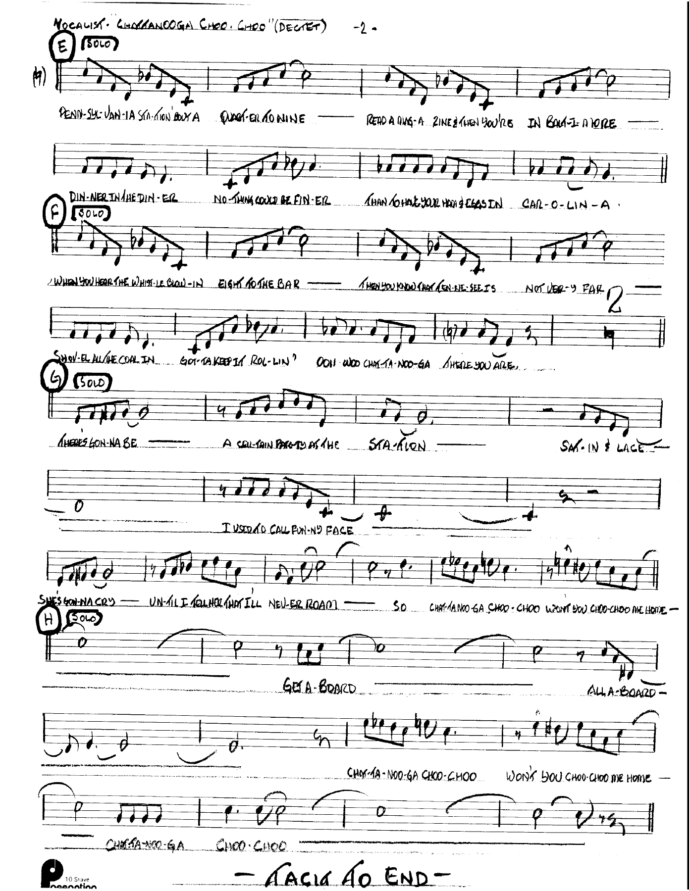 Chatanooga Choo Choo — page 2