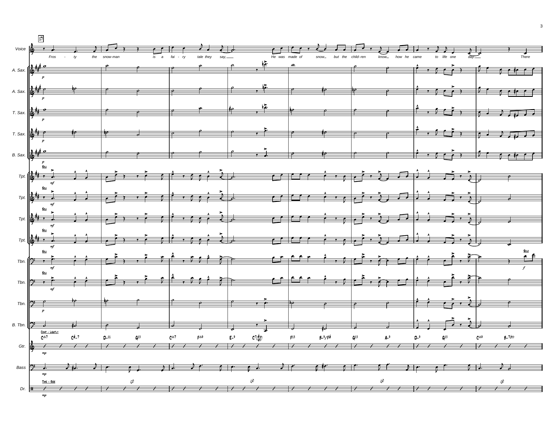 Frosty the Snowman (M.Amy) vocal — page 3