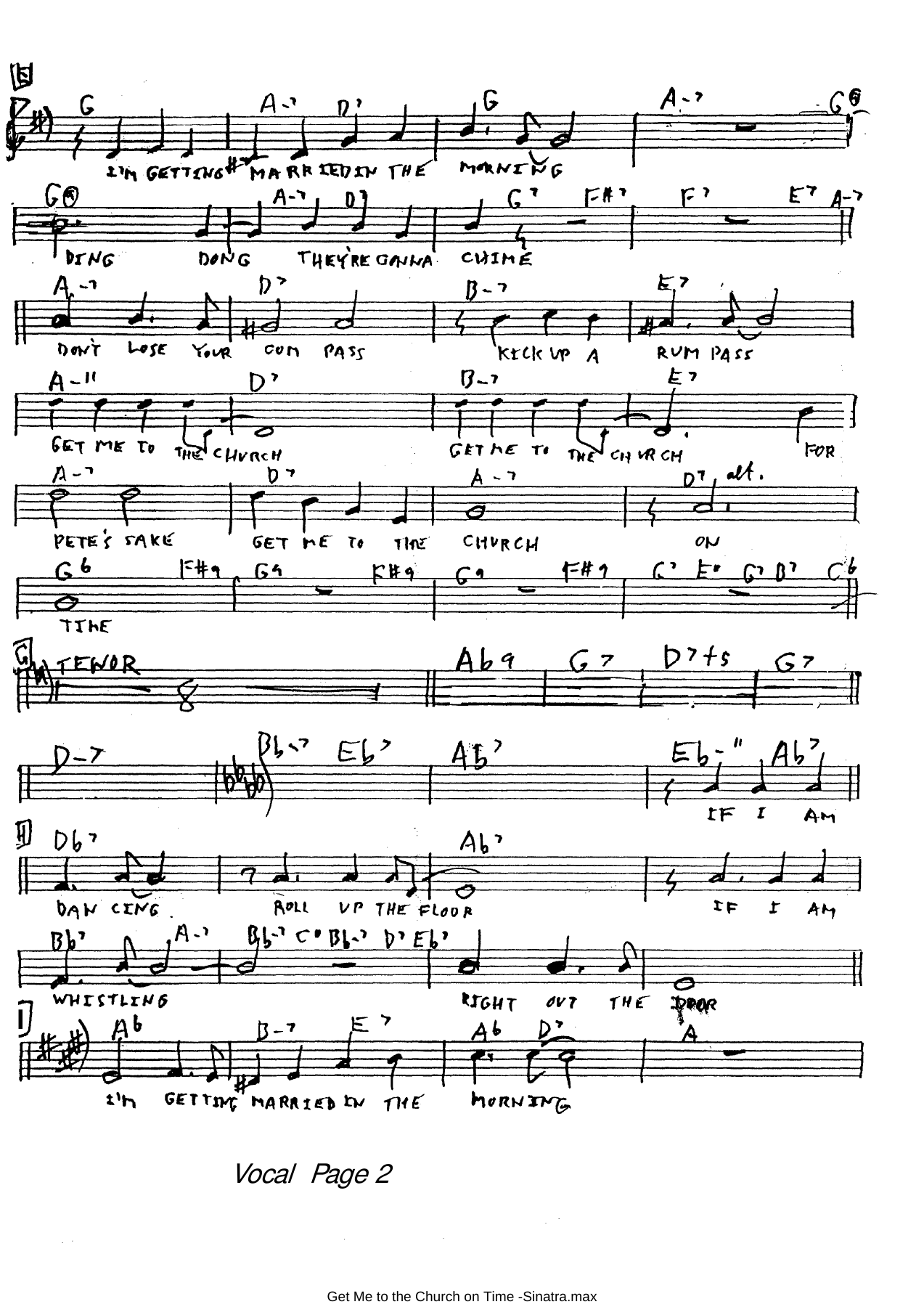 Get Me To The Church On Time (vocal) — page 2