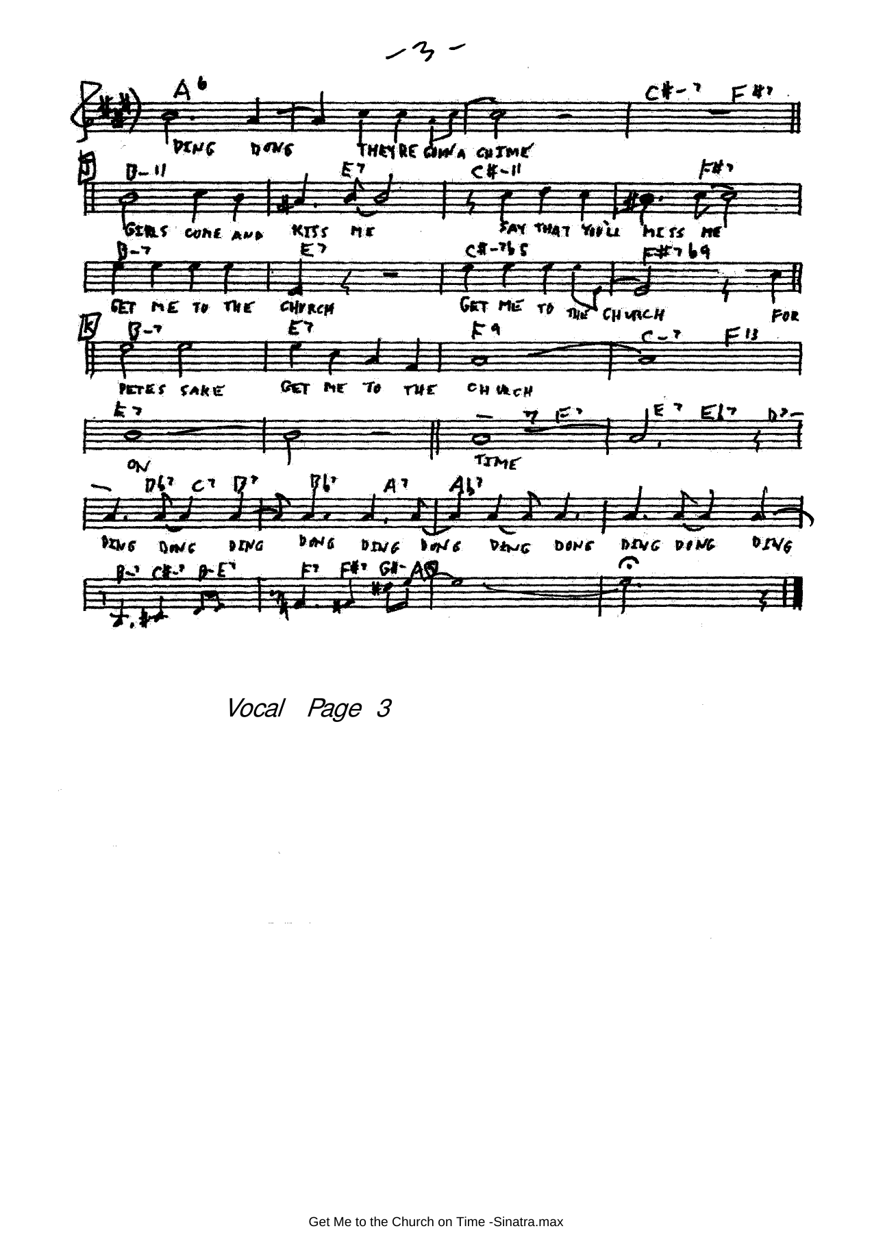 Get Me To The Church On Time (vocal) — page 3