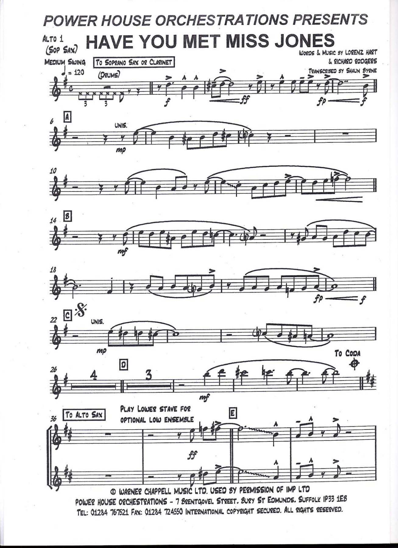 Have You Met Miss Jones (S.Byrne) R.Williams — sheet music preview