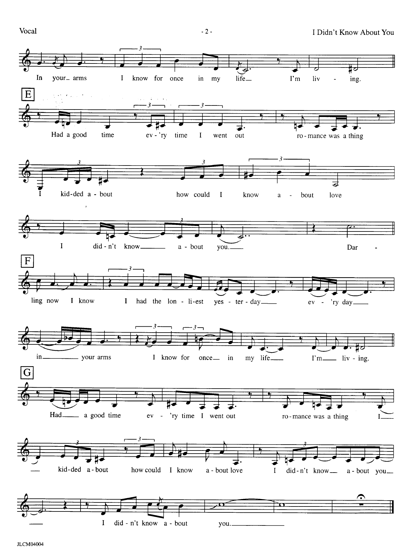 I Didn't Know About You (D.Ellington) Vocal — page 2