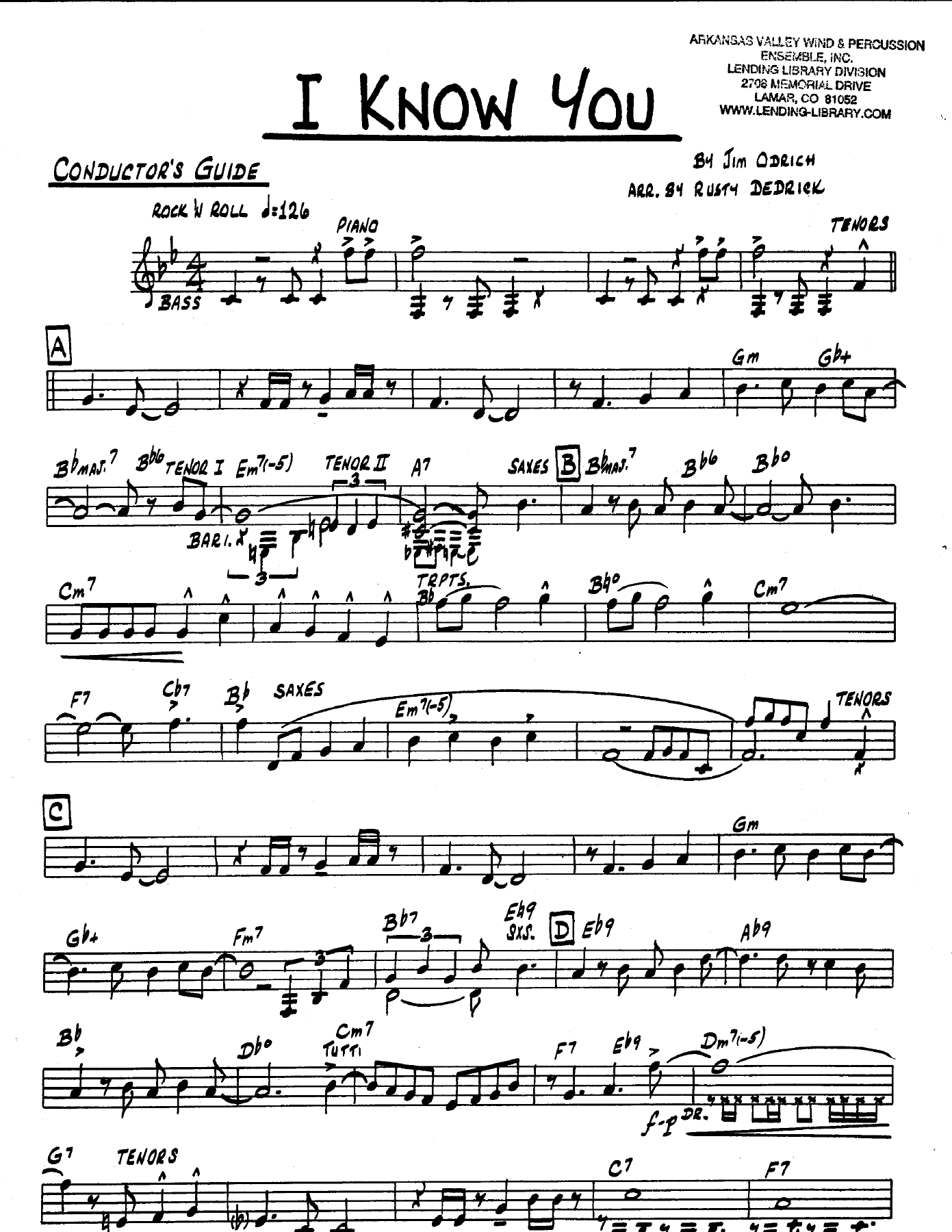 I Know You ( (R.Dedrick) Missing Piano — sheet music preview