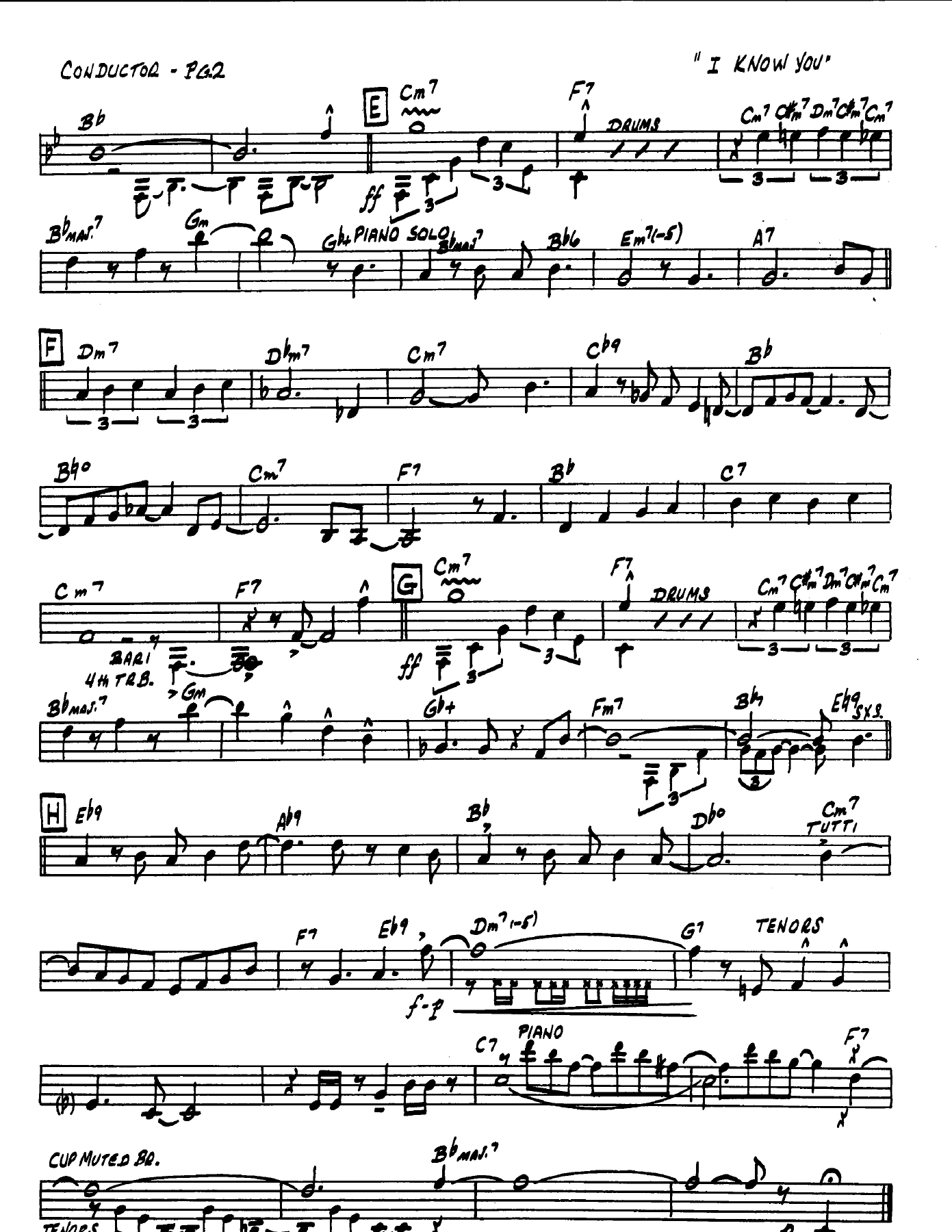 I Know You ( (R.Dedrick) Missing Piano — page 2