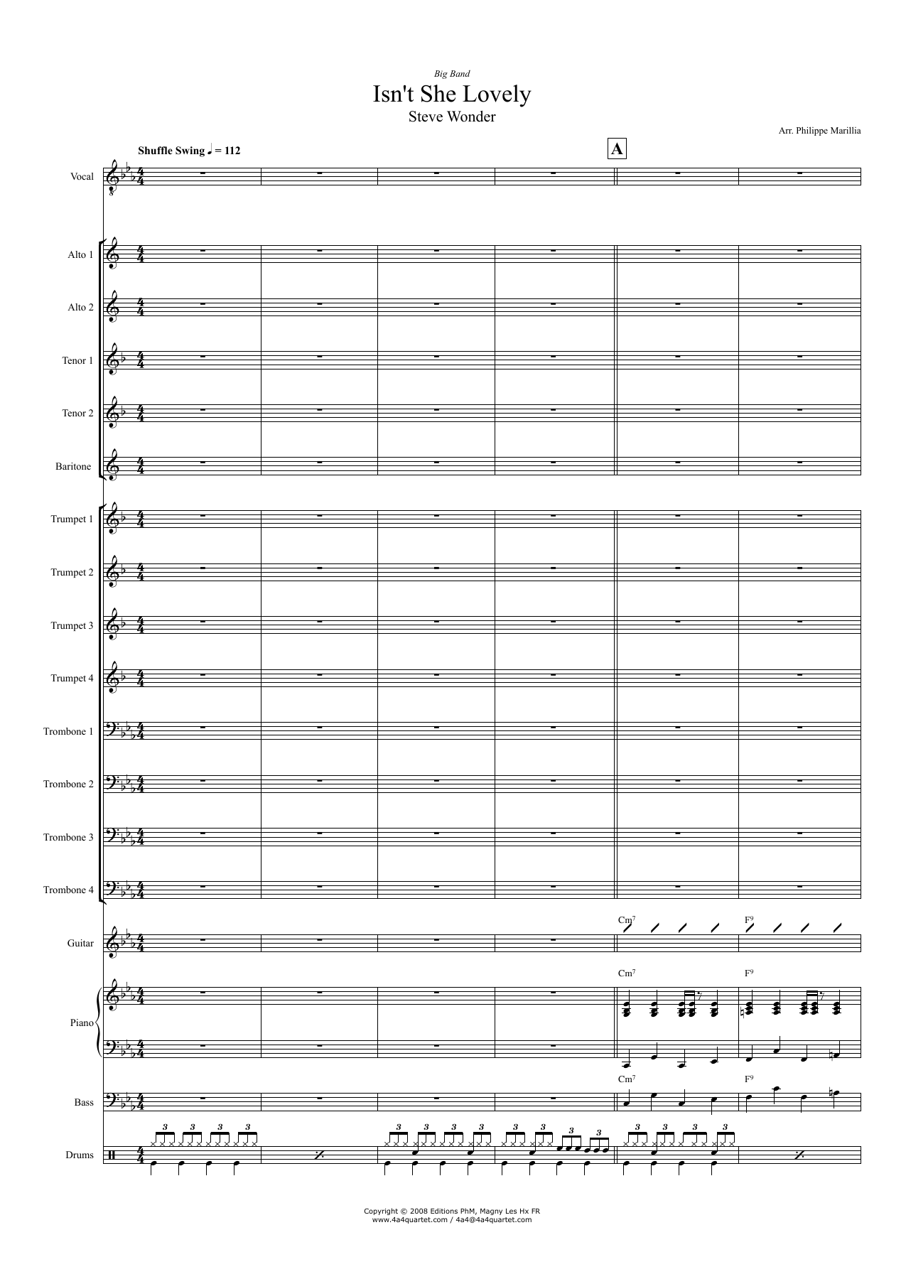 Isn't She Lovely (P.Marillia) S.Wonder — sheet music preview