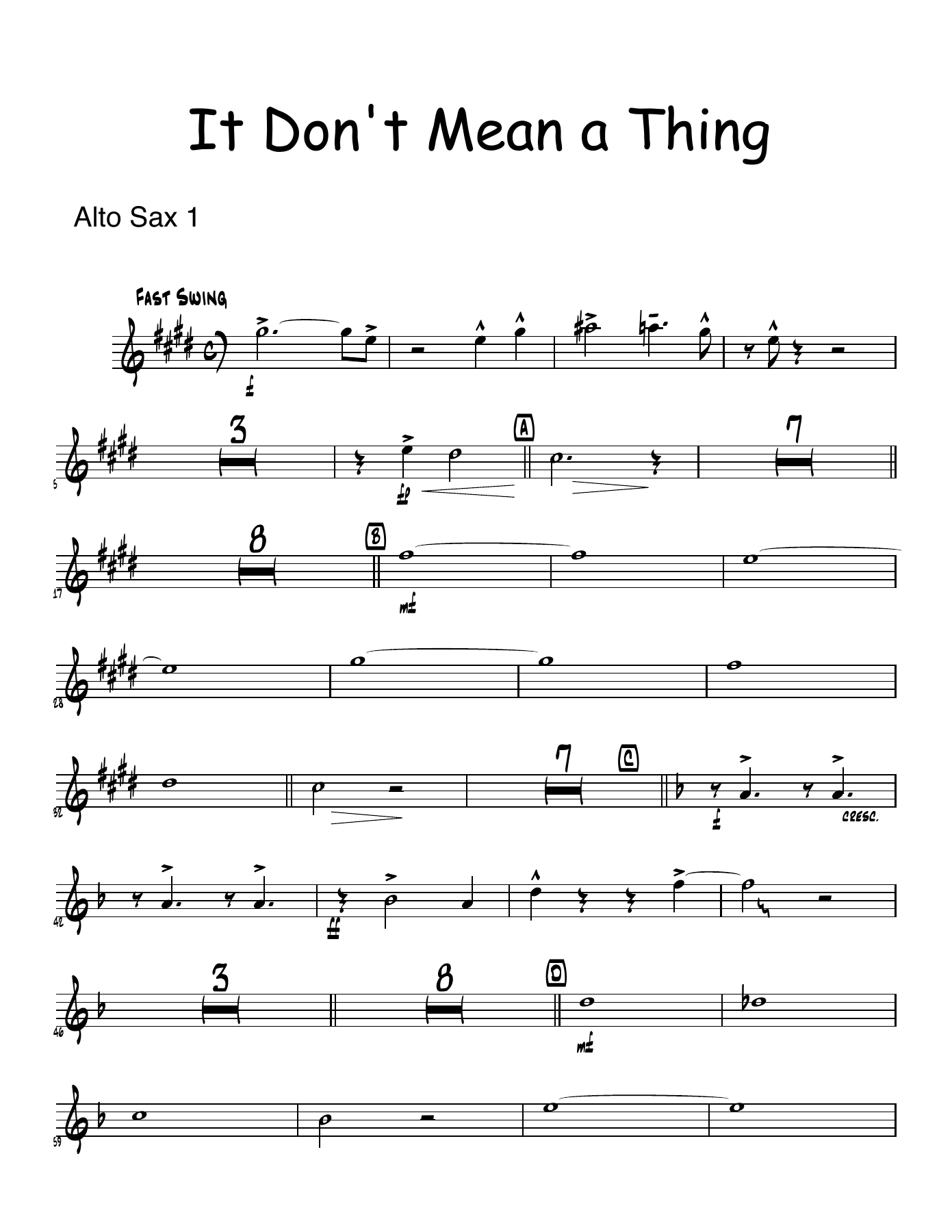 It Dont Mean A Thing T.Bennett. MP3 — sheet music cover (first page)