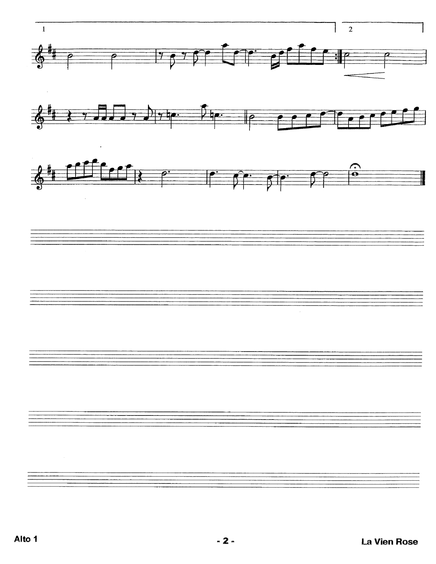 La Vie En Rose (T.Kubis) vocal — page 2