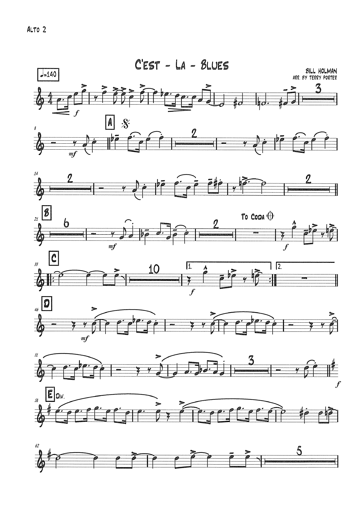 C' Est La Blues (B.Holman) MP3 — page 3