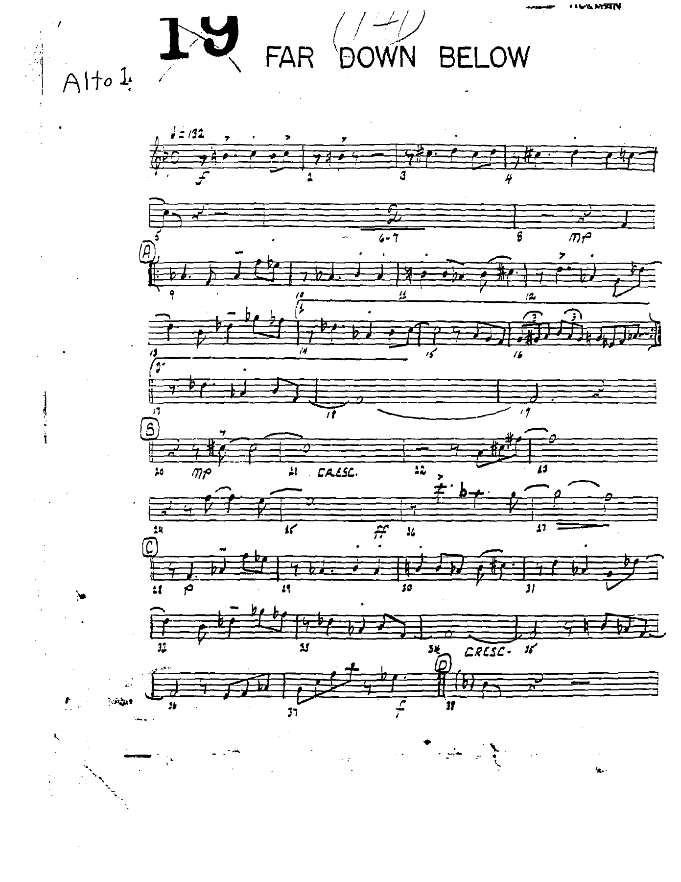 Far Down Below (B.Holman) MP3 — sheet music cover (first page)