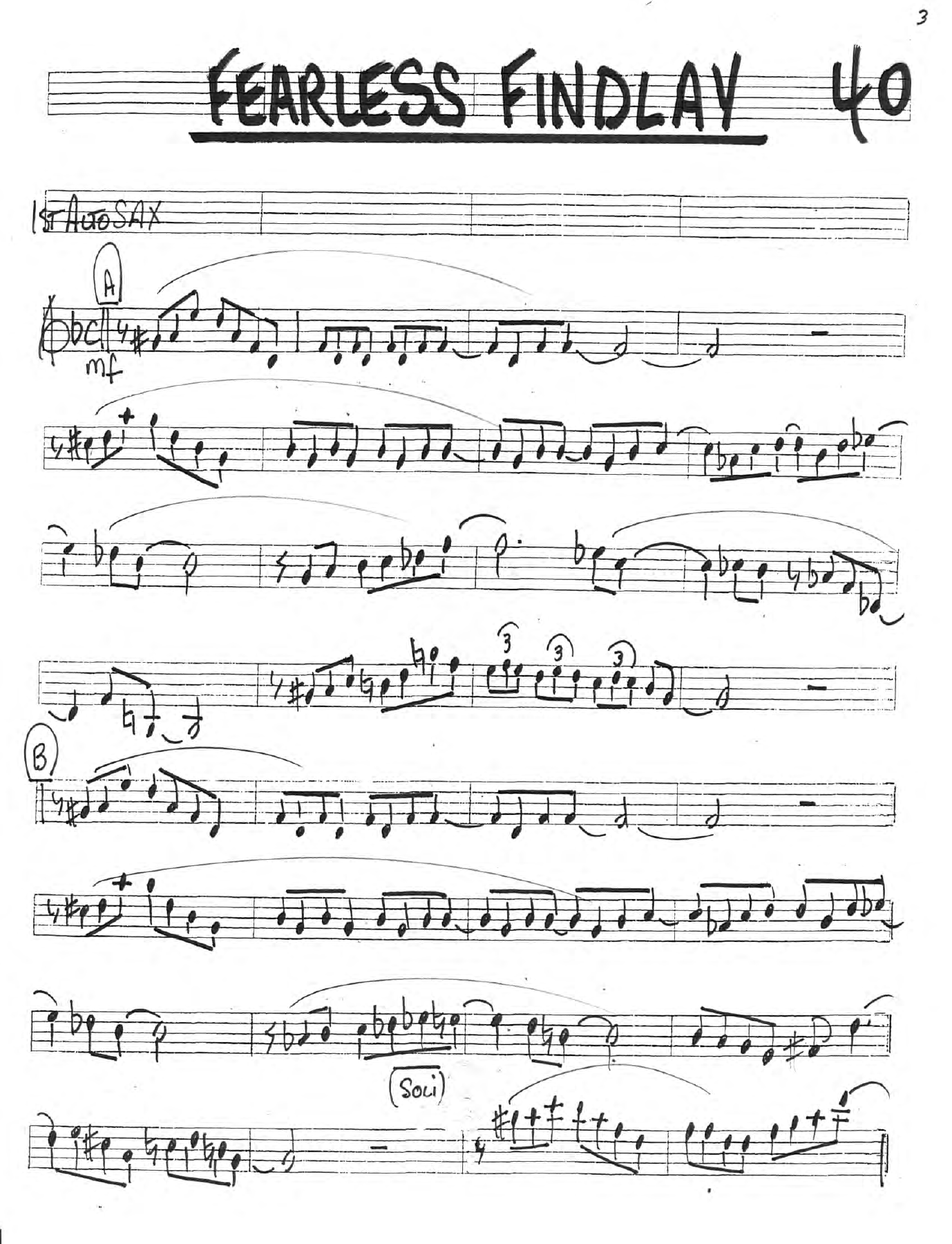 Fearless Findley (B.Holman) MP3 — Big Band sheet music arranged by Bill Holman | Jazz Standard