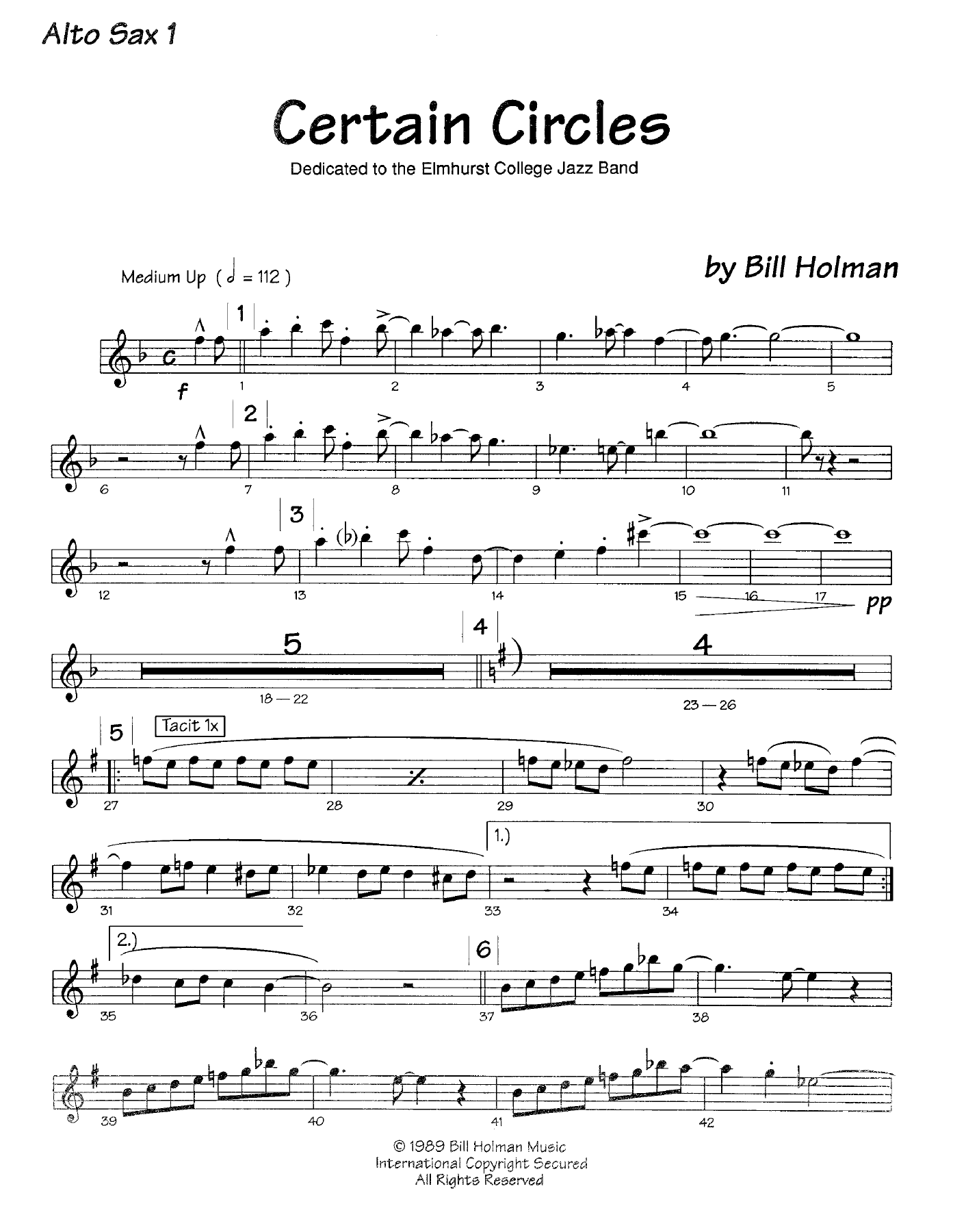 Gertain Cirdes (B.Holman).C.Saunders — sheet music cover (first page)