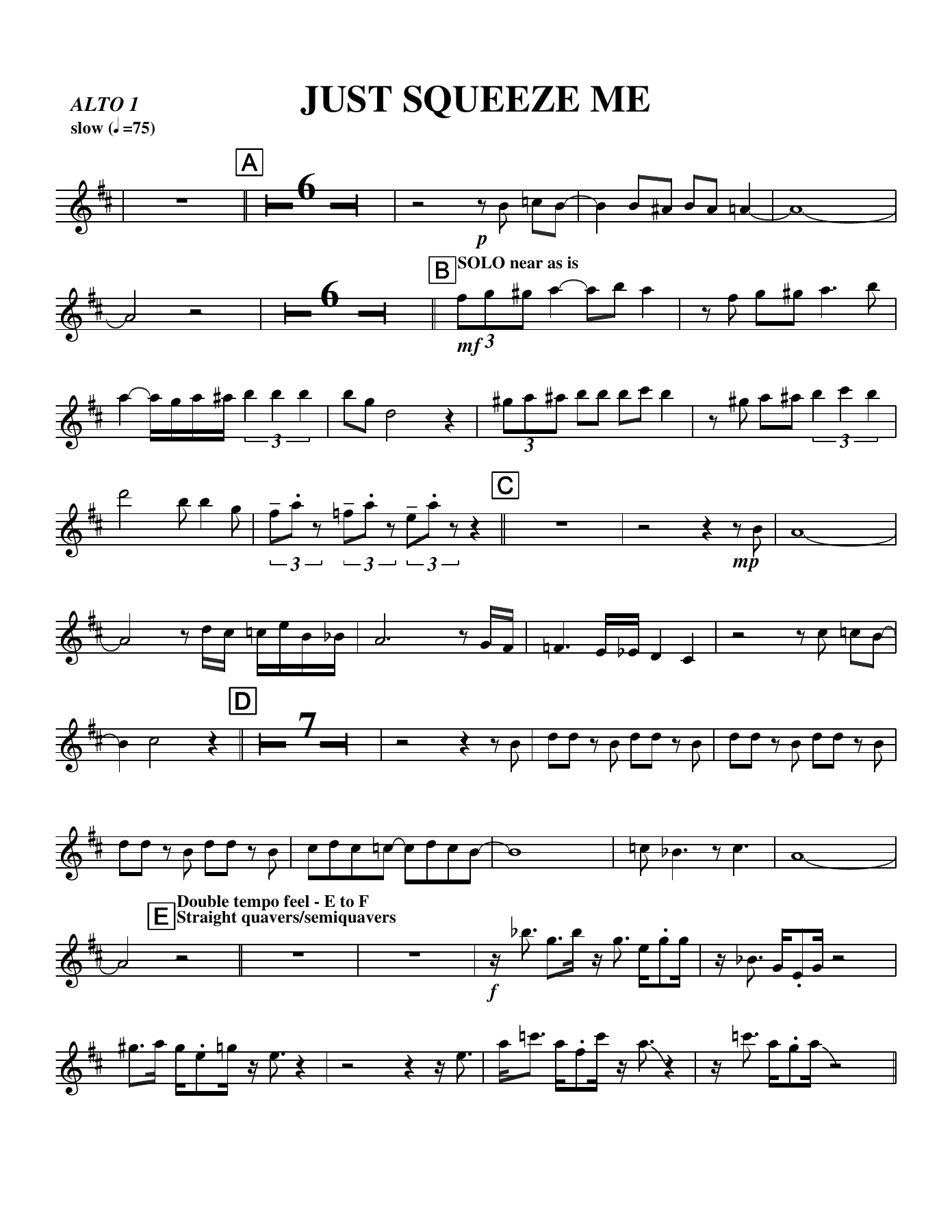 Just Squeeze Me (B.Holman) W.Herman — Big Band sheet music arranged by Bill Holman | Jazz Standard