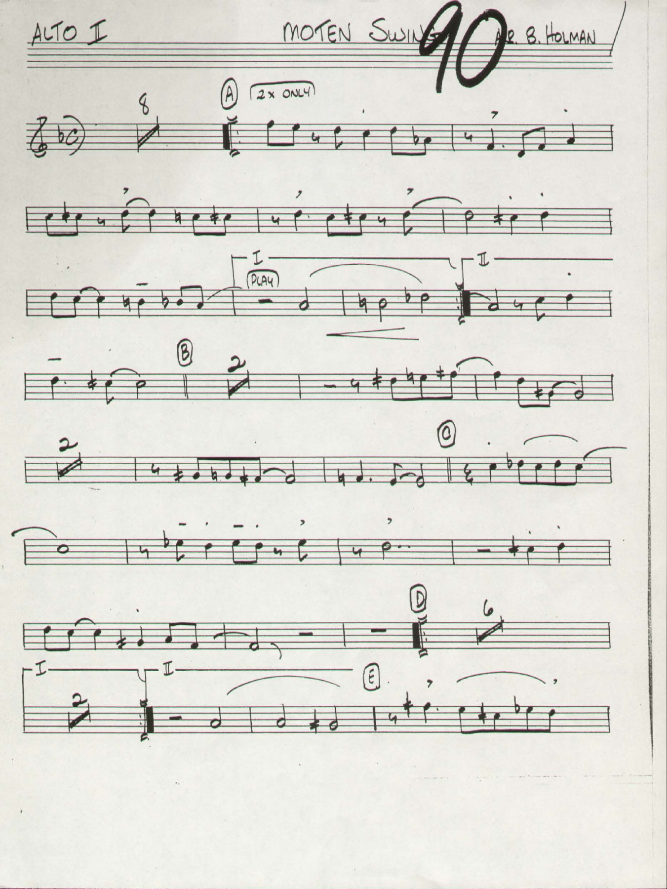 Moten Swing (B.Holman) MP3 — Big Band sheet music arranged by Bill Holman | Jazz Standard