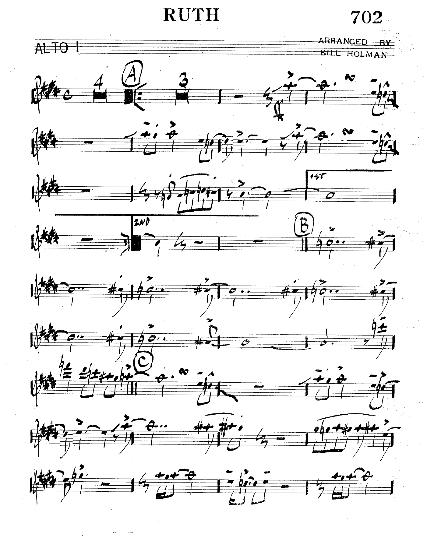 Ruth (B.Holman) B.Rich — sheet music cover (first page)
