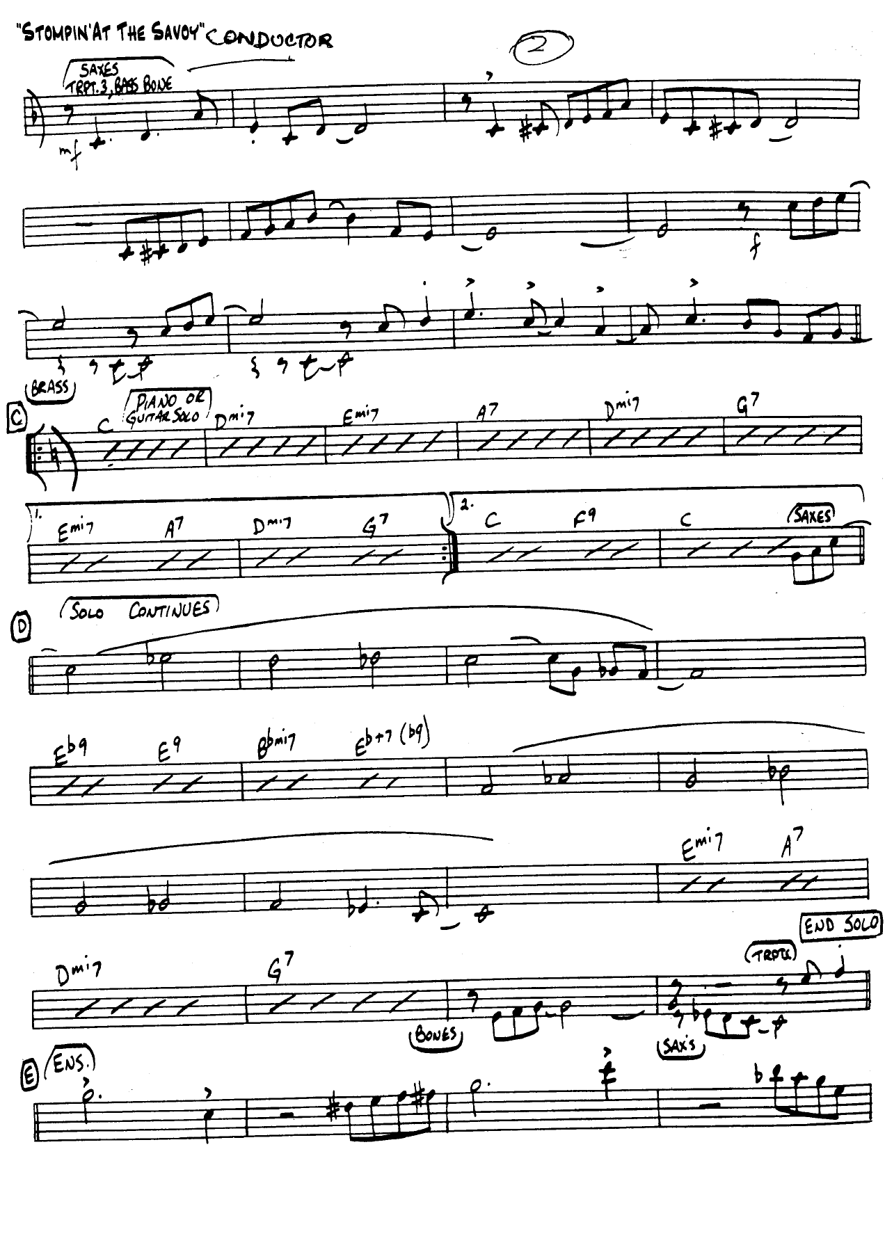 Stompin' At The Savoy (B.Holman) 1 — page 2