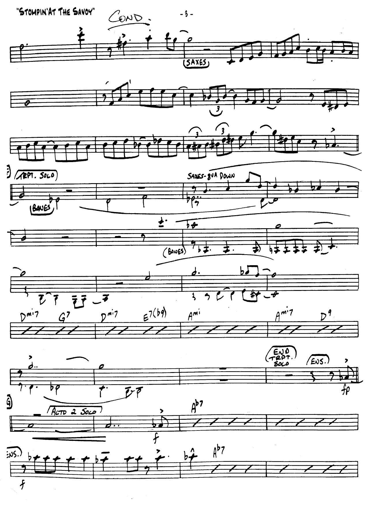 Stompin' At The Savoy (B.Holman) 1 — page 3