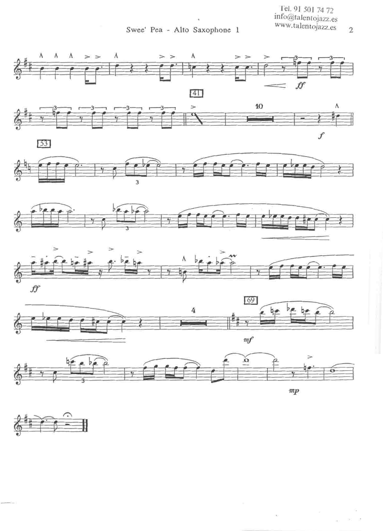 Swee' Pea (B.Holman) C.Basie — page 2