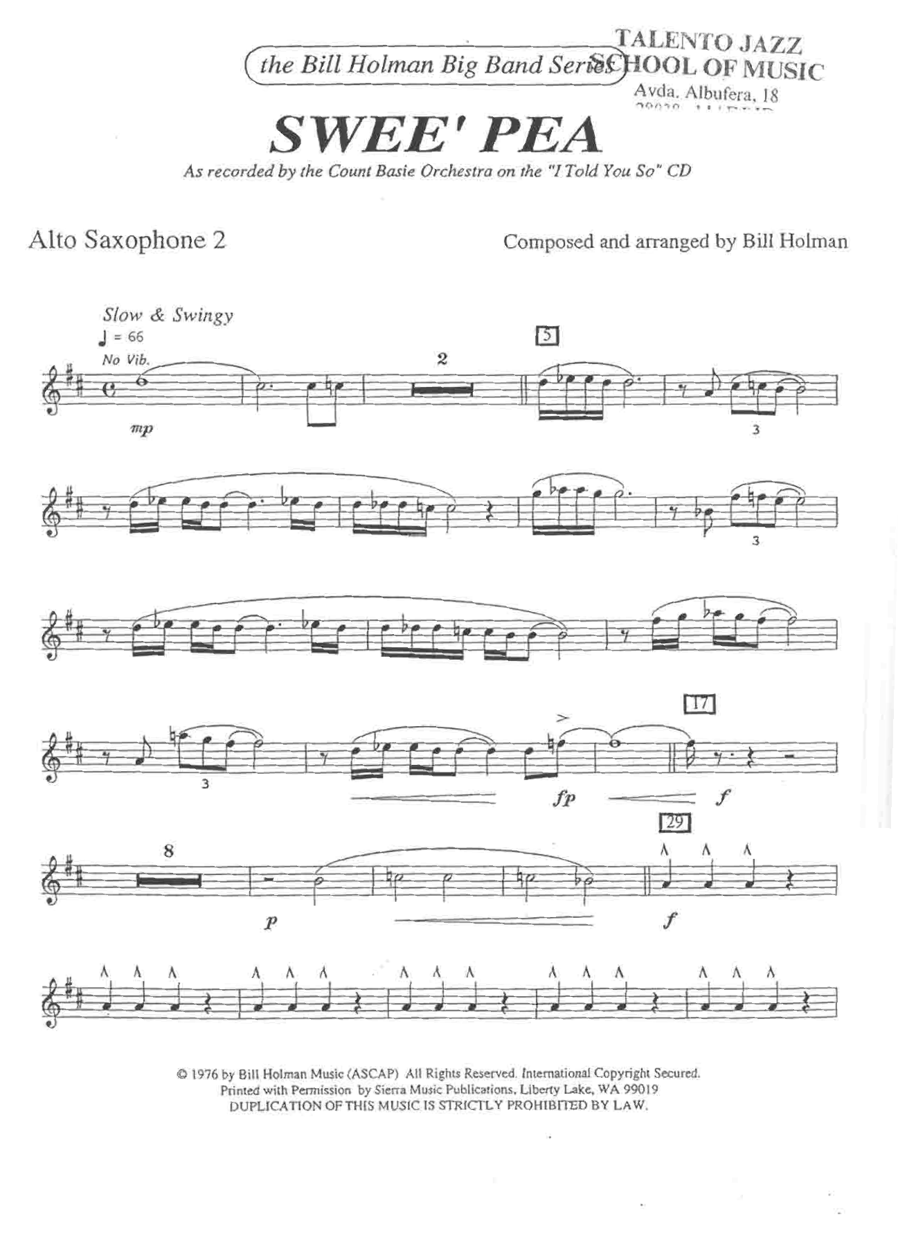 Swee' Pea (B.Holman) C.Basie — page 3