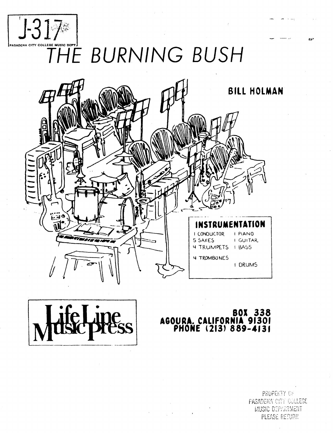 The Burning Bush — sheet music cover (first page)