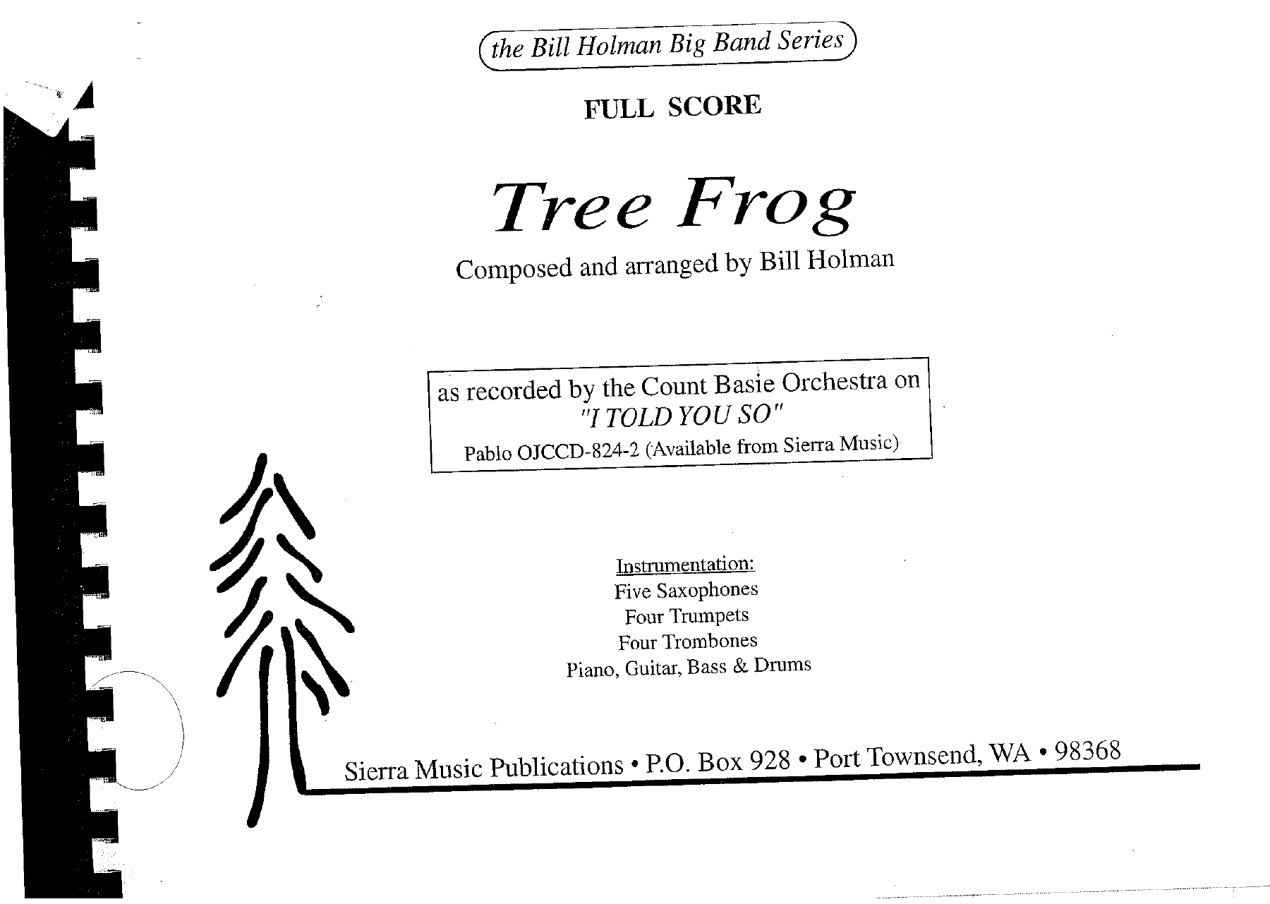 Tree Frog (B.Holman) C.Basie — sheet music cover (first page)