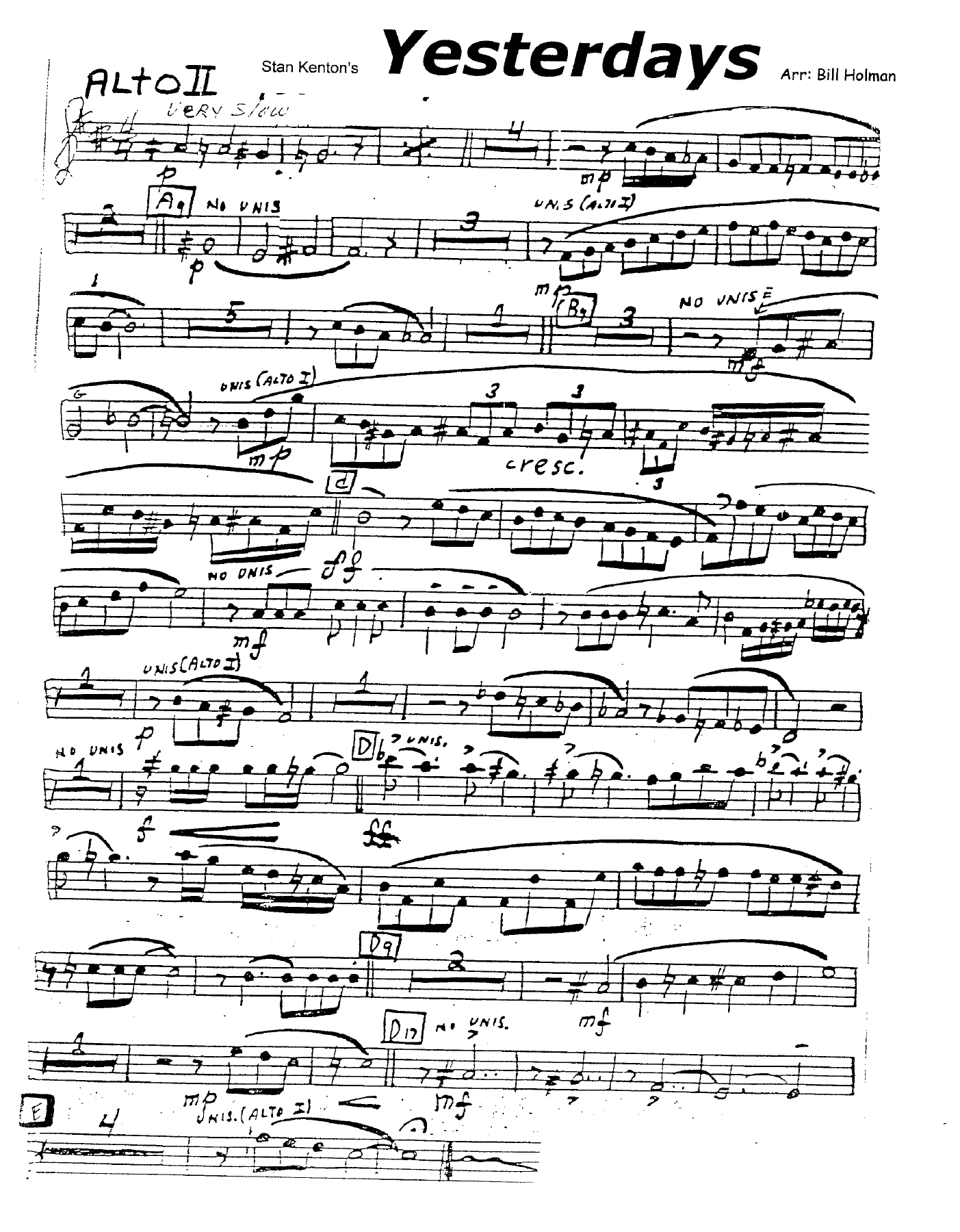 Yesterdays (B.Holman) S.Kenton MP3 — page 2