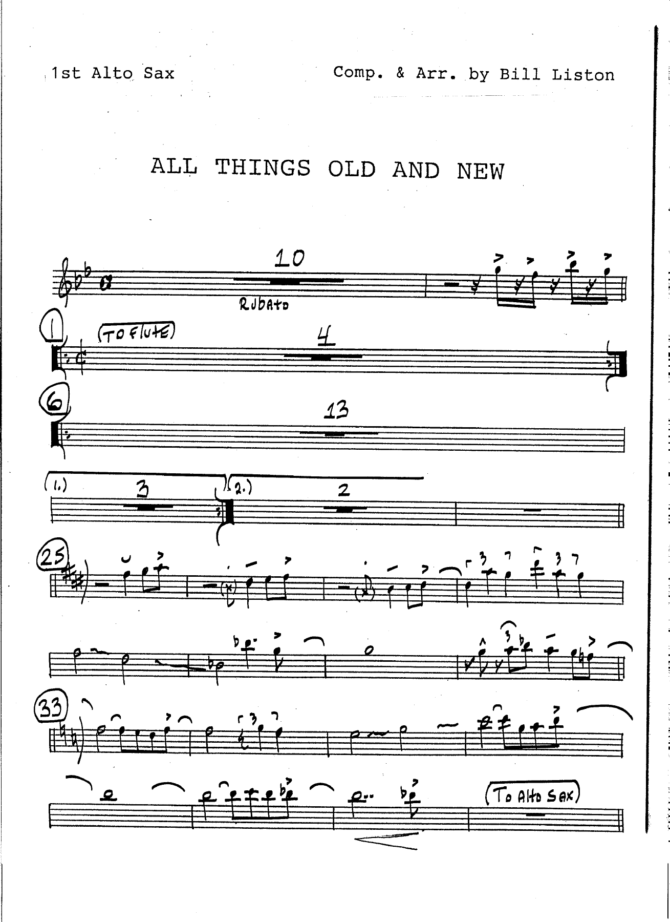 All Things Old And New — sheet music preview