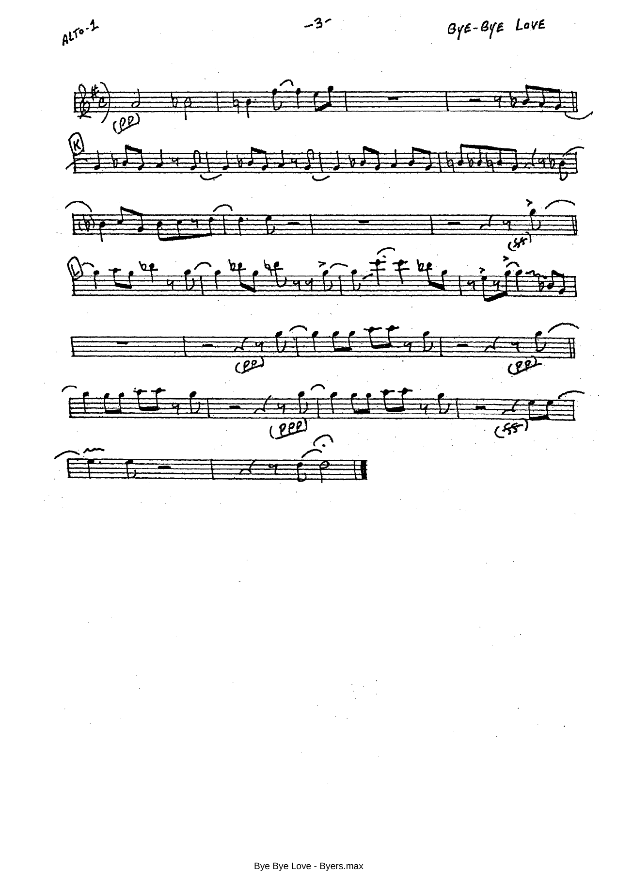 Bye Bye Love (B.Byers) MP3 — page 3