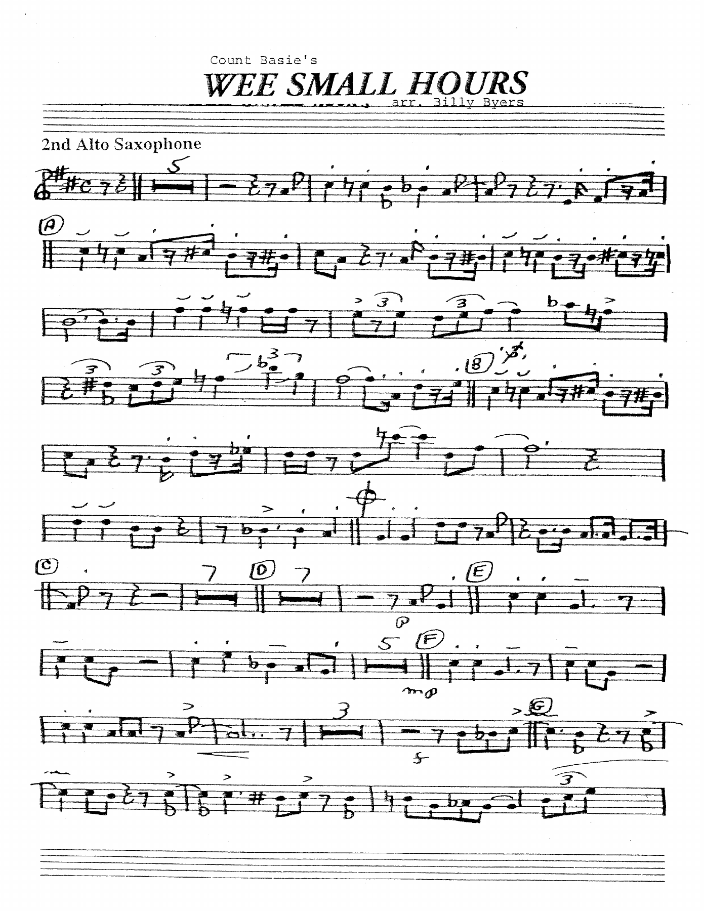 The Wee Small Hours (B.Byers) C.Basie — page 3