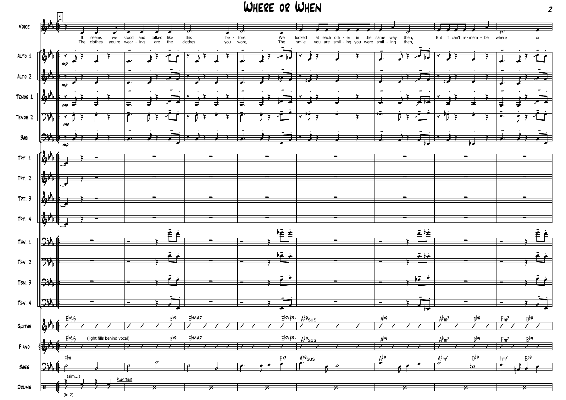 Where Or When (B.Byers) Vocal — page 2