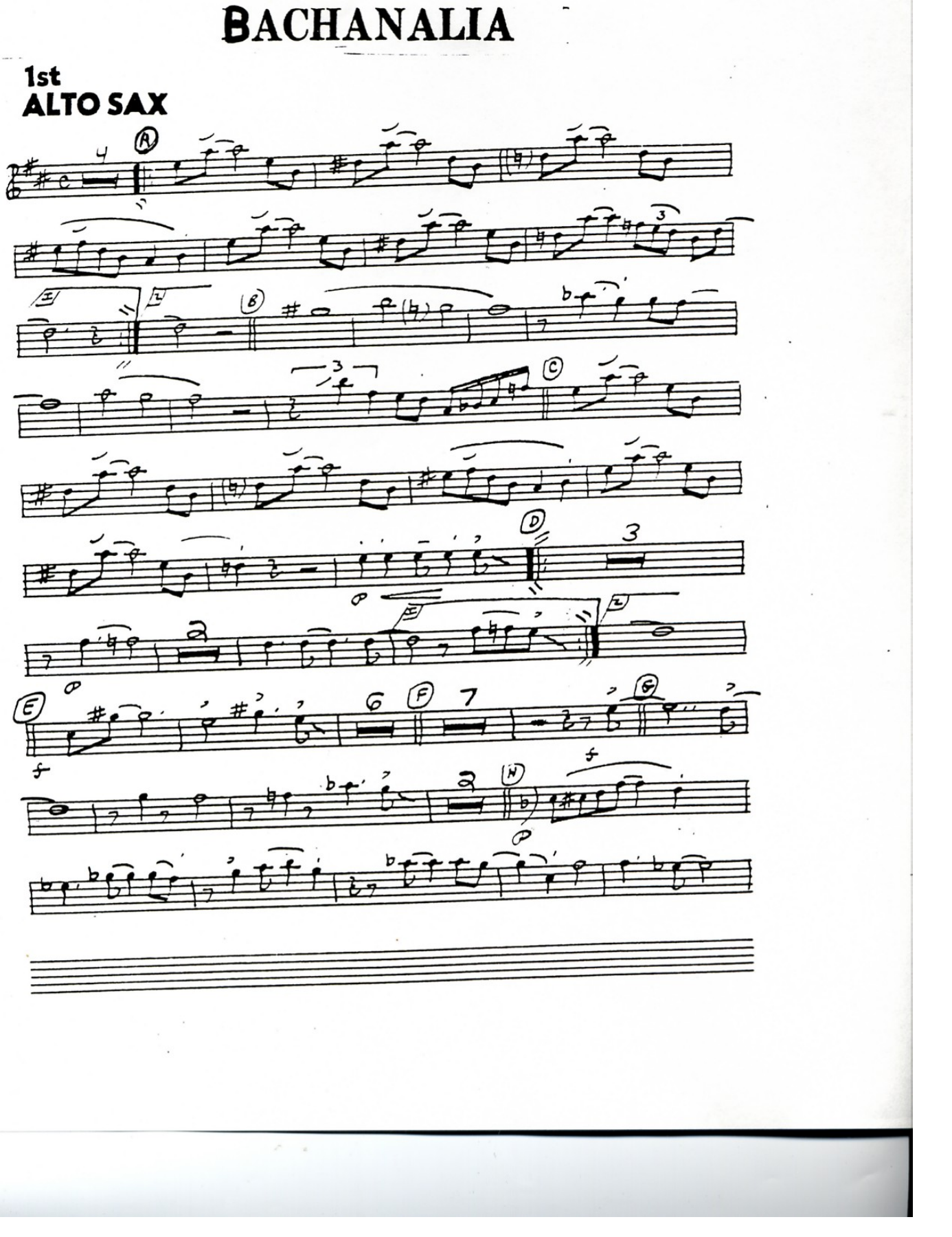 Bachanalia (B.May) MP3 — sheet music cover (first page)