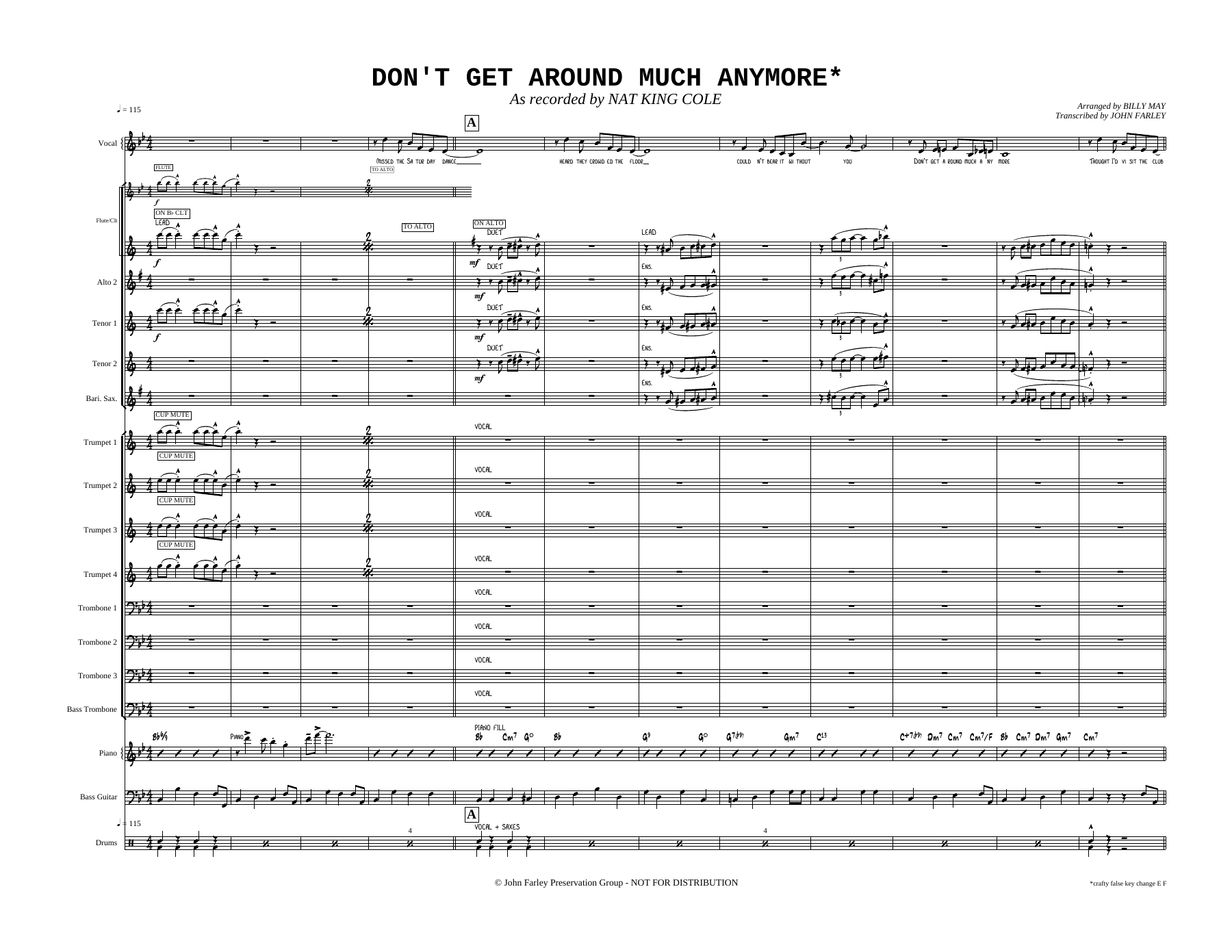 Don't Get Around Much Anymore — sheet music preview