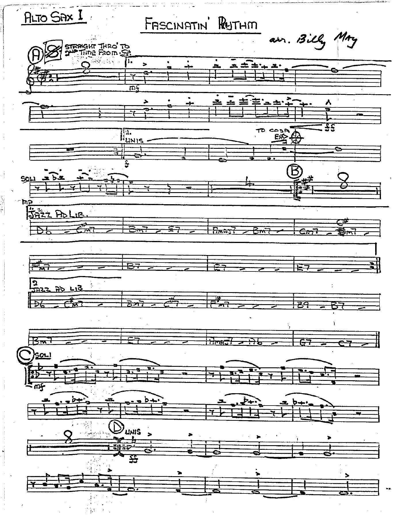 Fascinating Rhythm — sheet music cover (first page)